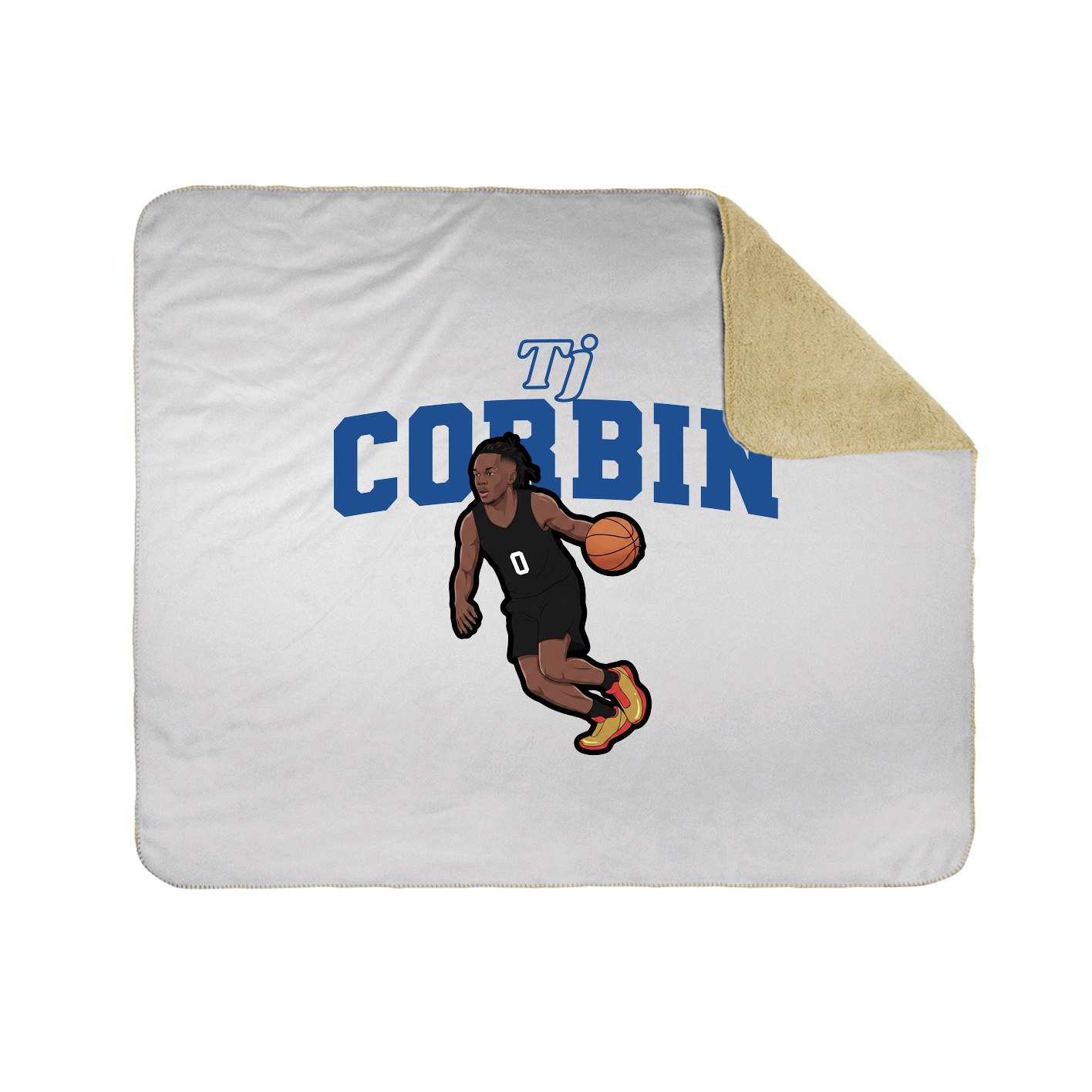 Throw Blanket — Name Arch in White
