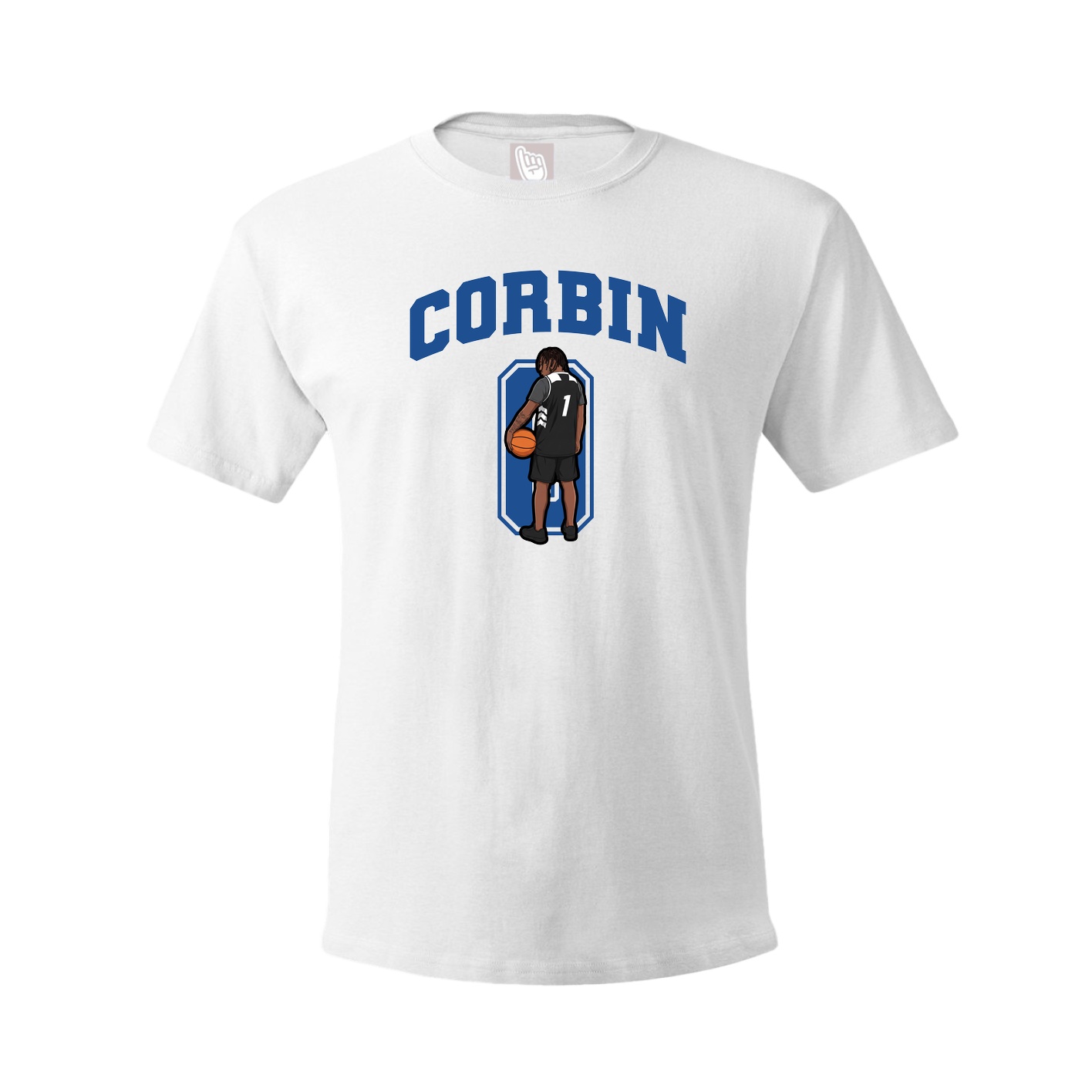 Youth Tee — Number in White