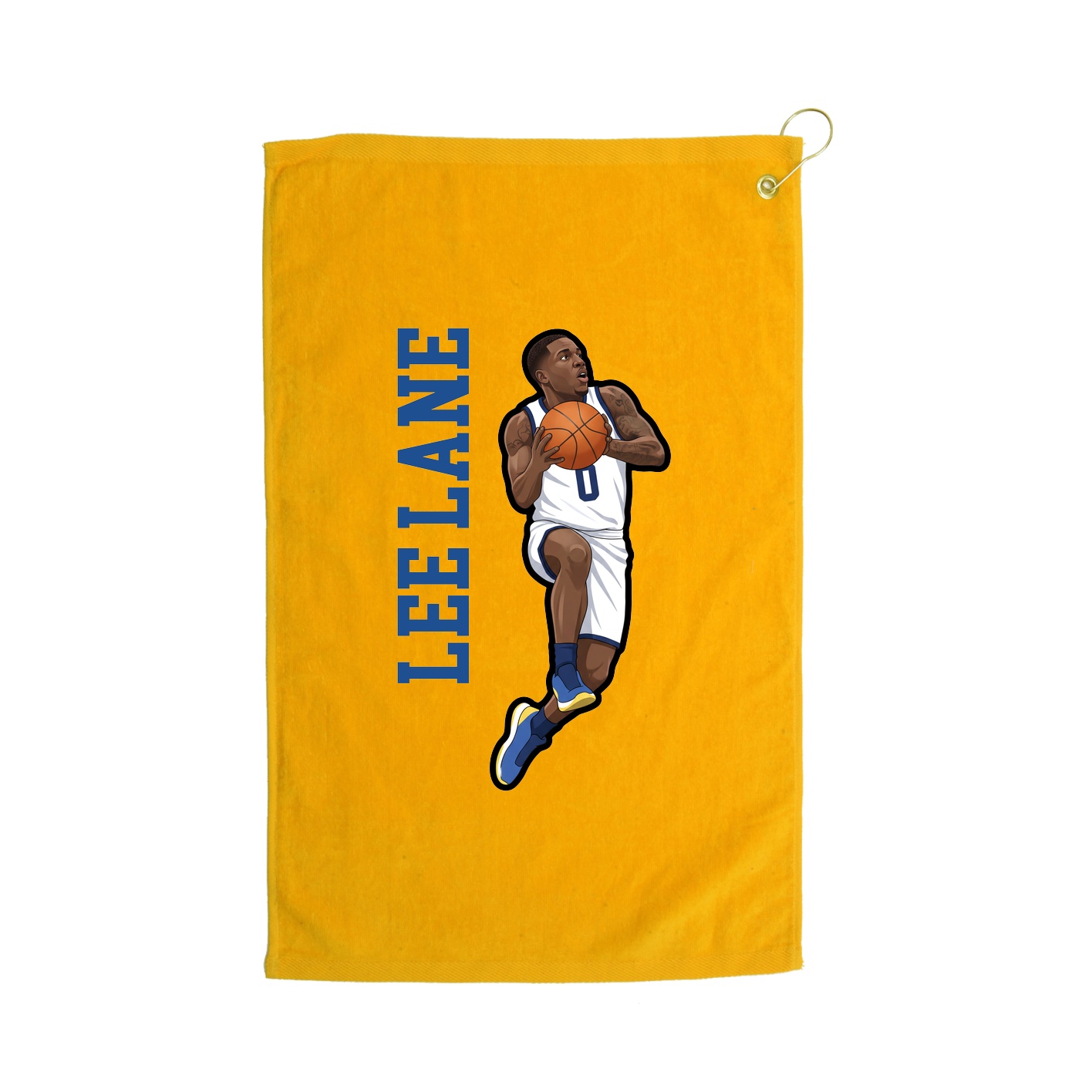 Golf Towel — Name Vertical in Gold