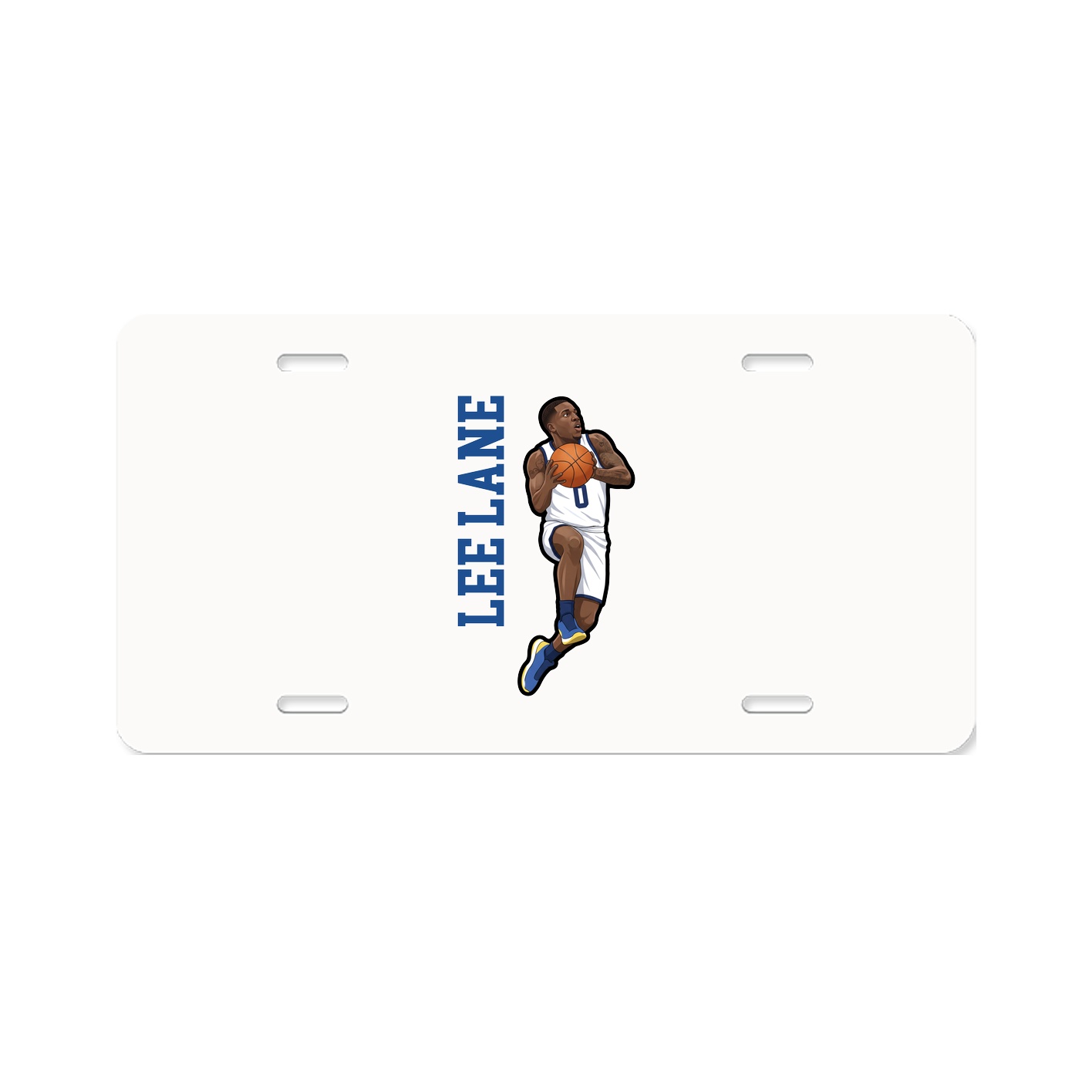 License Plate — Name Vertical in Classic