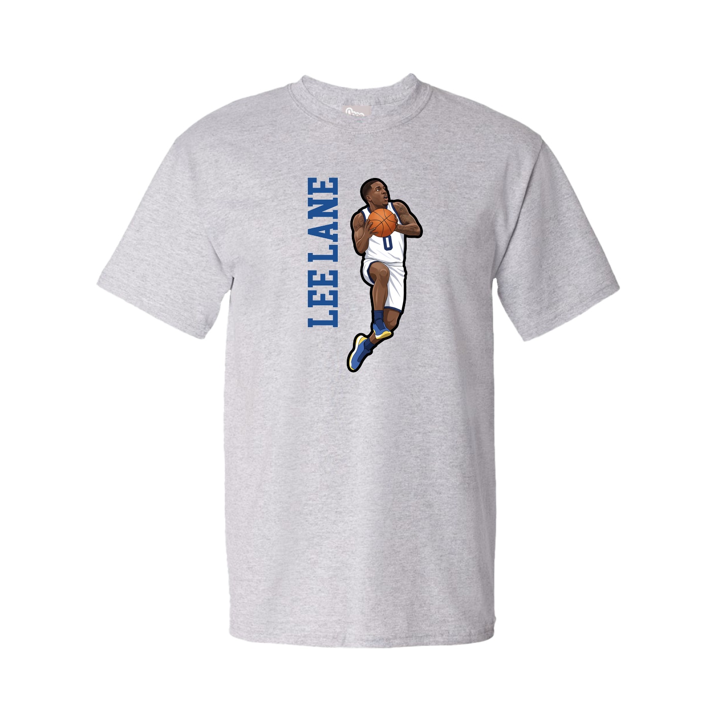 Youth Tee — Name Vertical in Grey