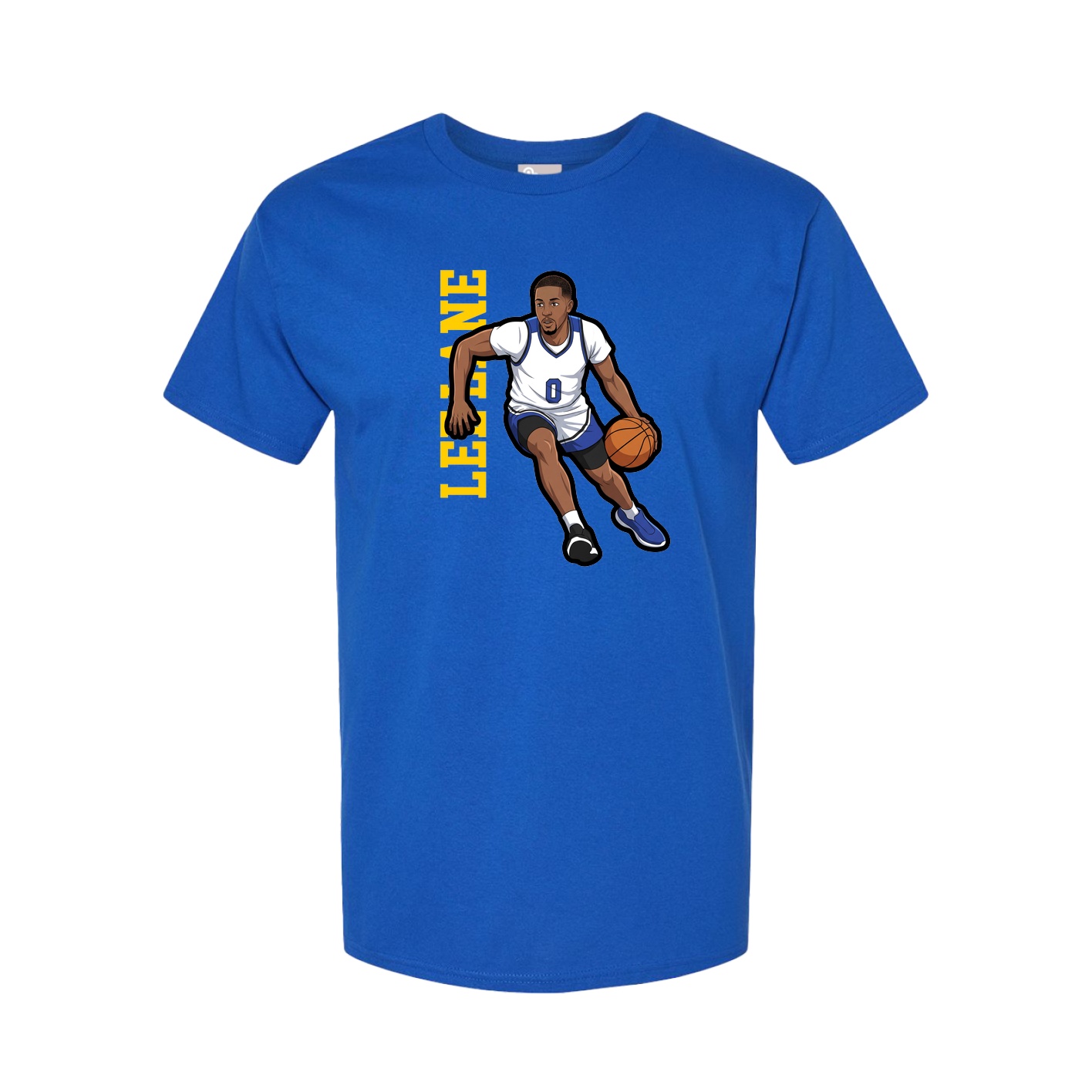 Youth Tee — Name Vertical in Royal