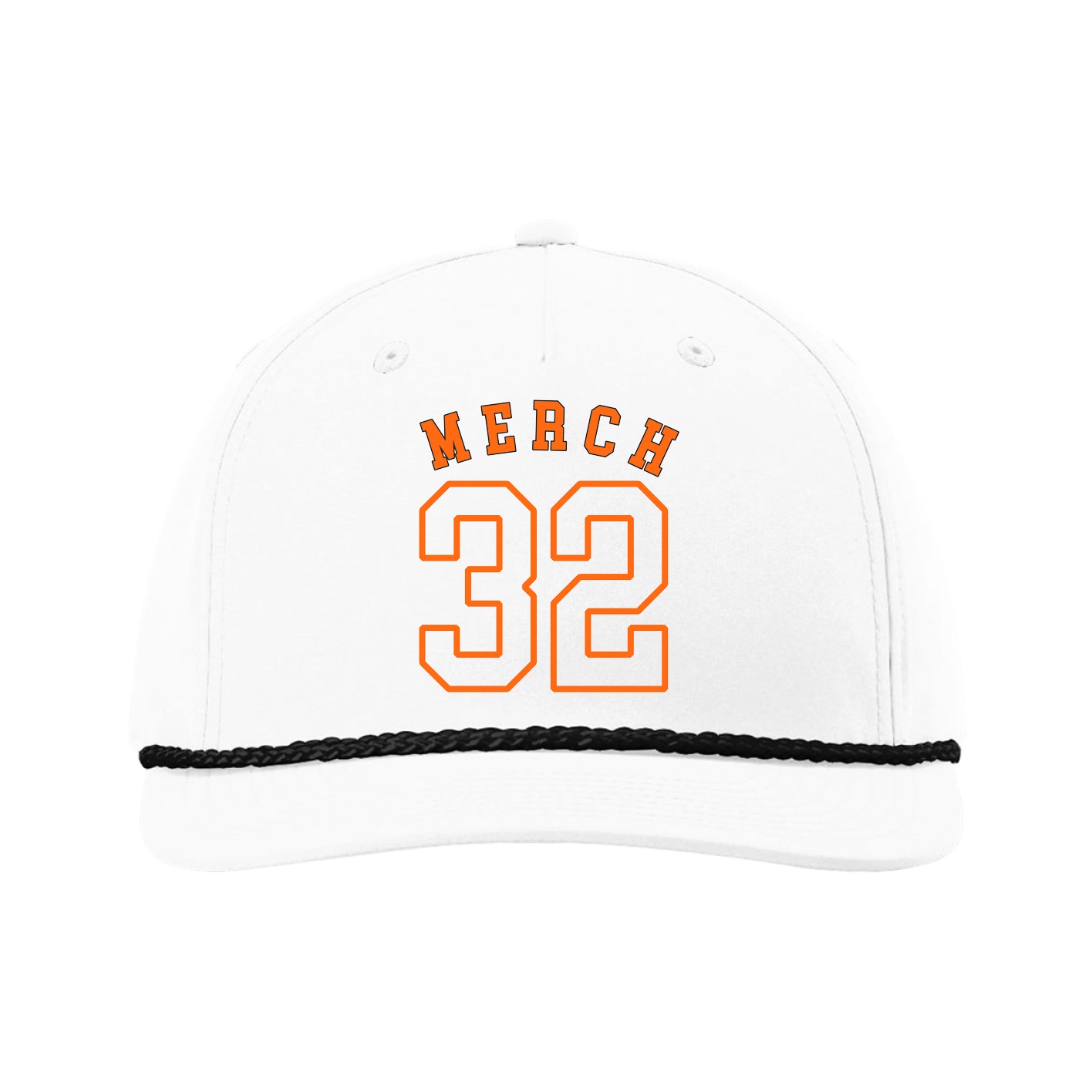 Five-Panel Classic Rope Cap — Shirsey Arch in White
