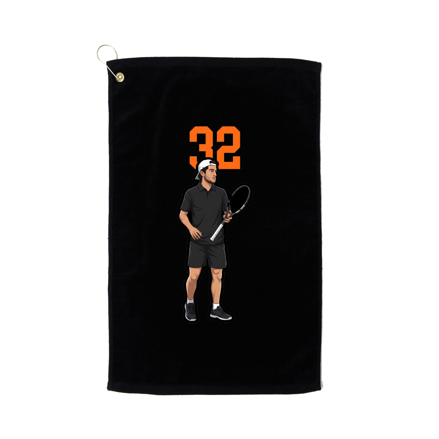 Golf Towel — Number Top in Black