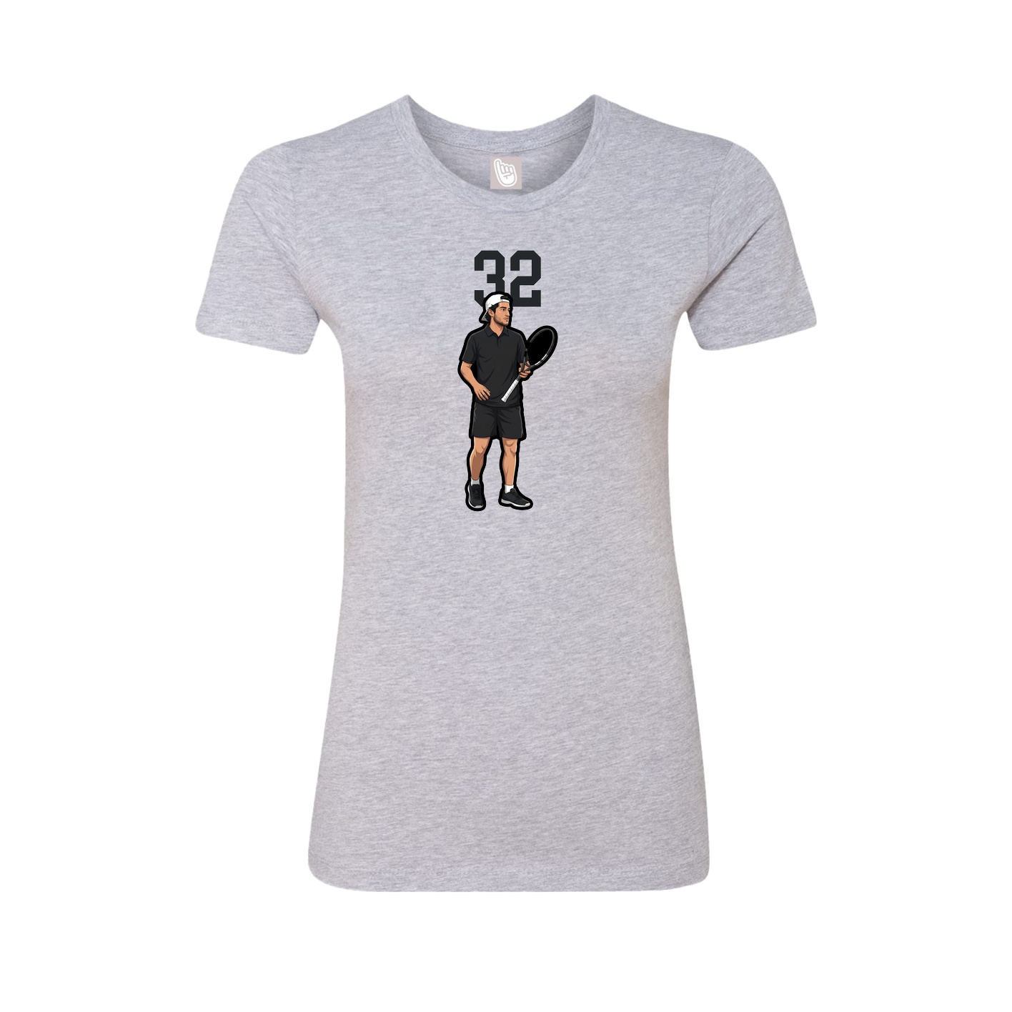 Womens Tee — Number Top in Grey