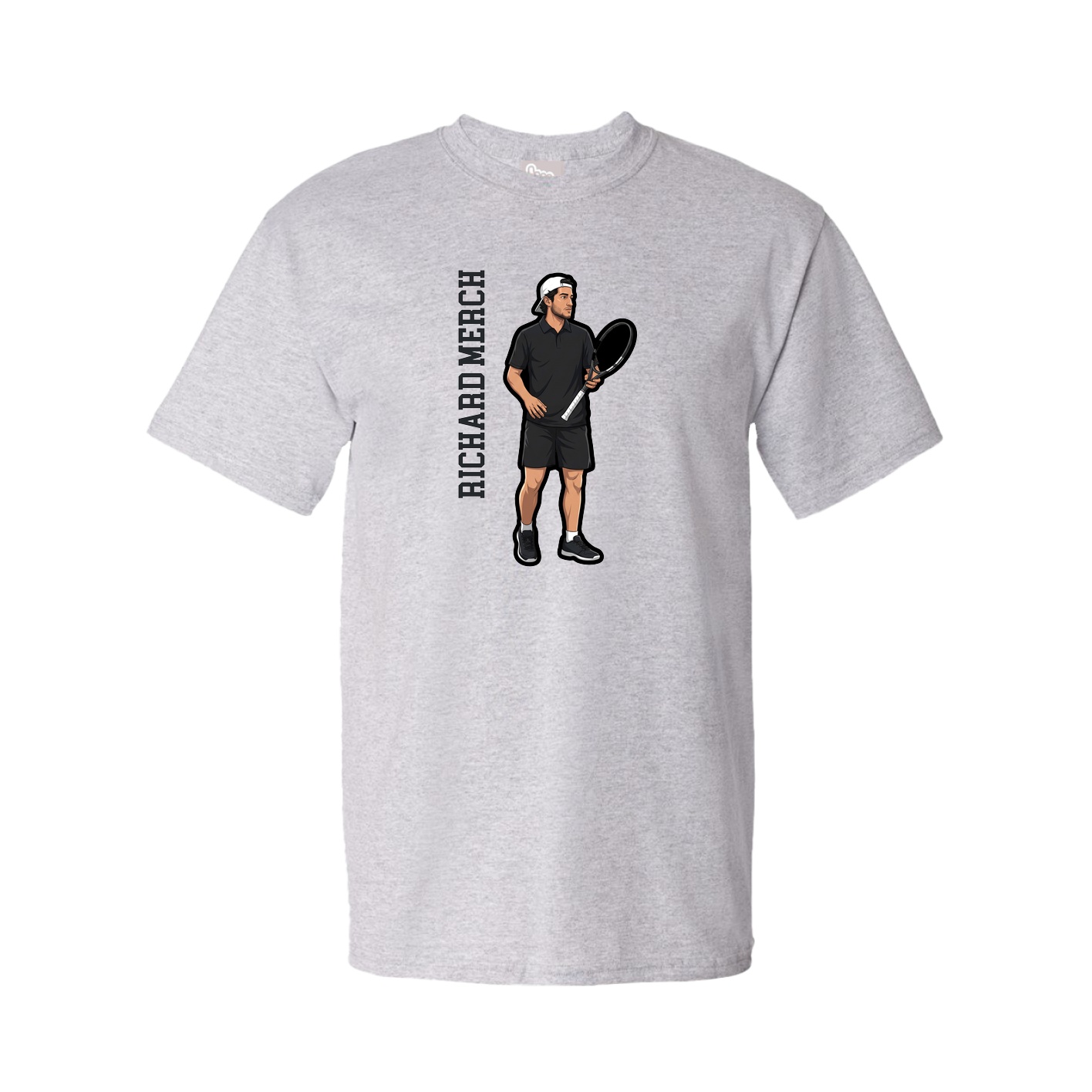 Youth Tee — Name Vertical in Grey