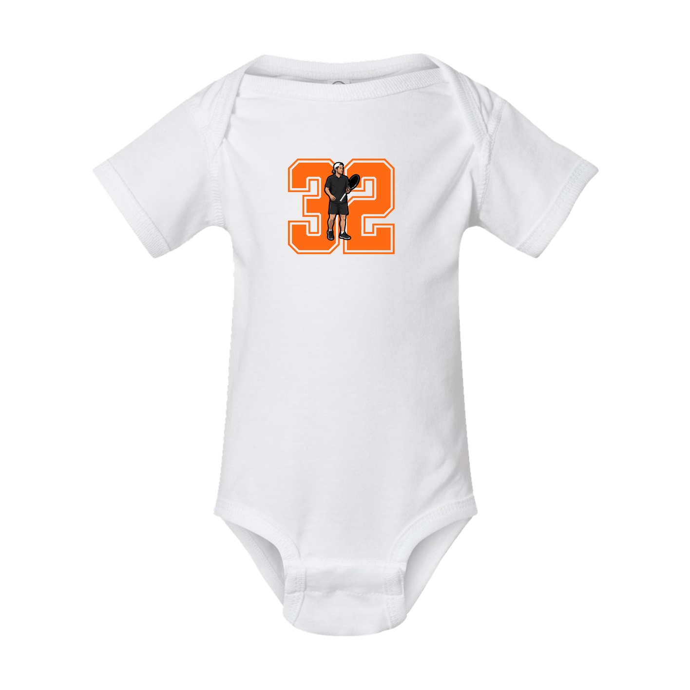Baby Onesie — Number in White