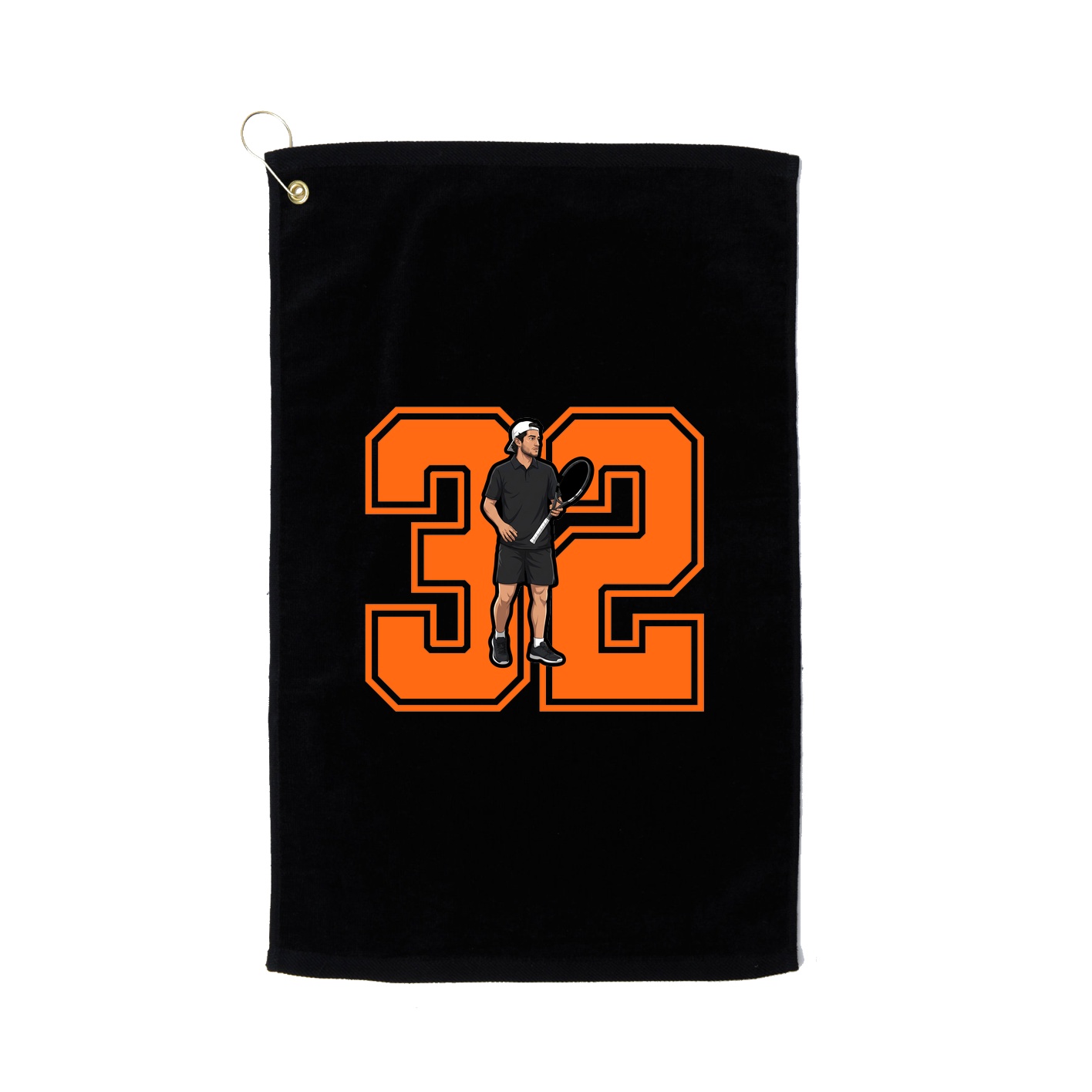 Golf Towel — Number in Black