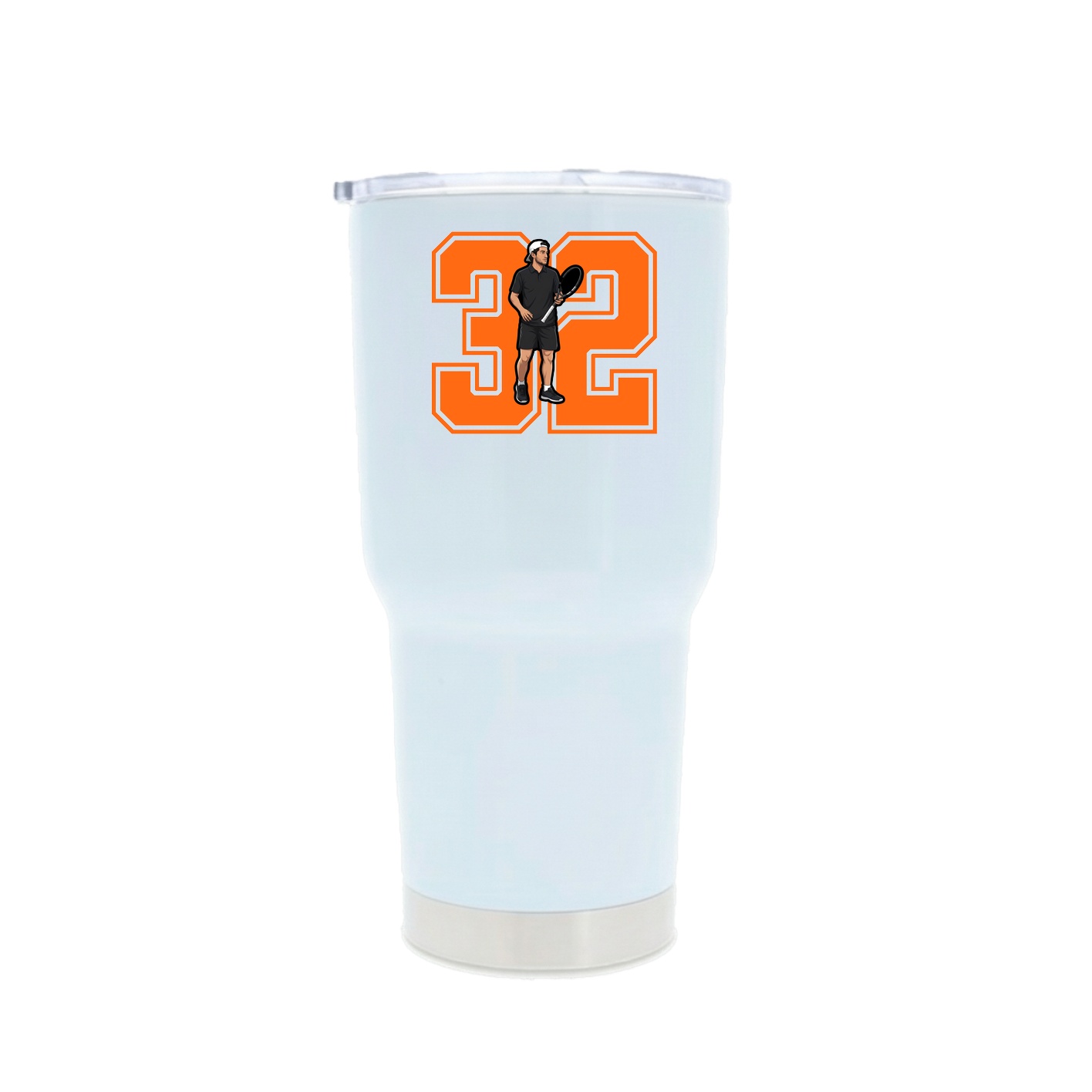 30oz Stainless Steel Tumbler — Number in White