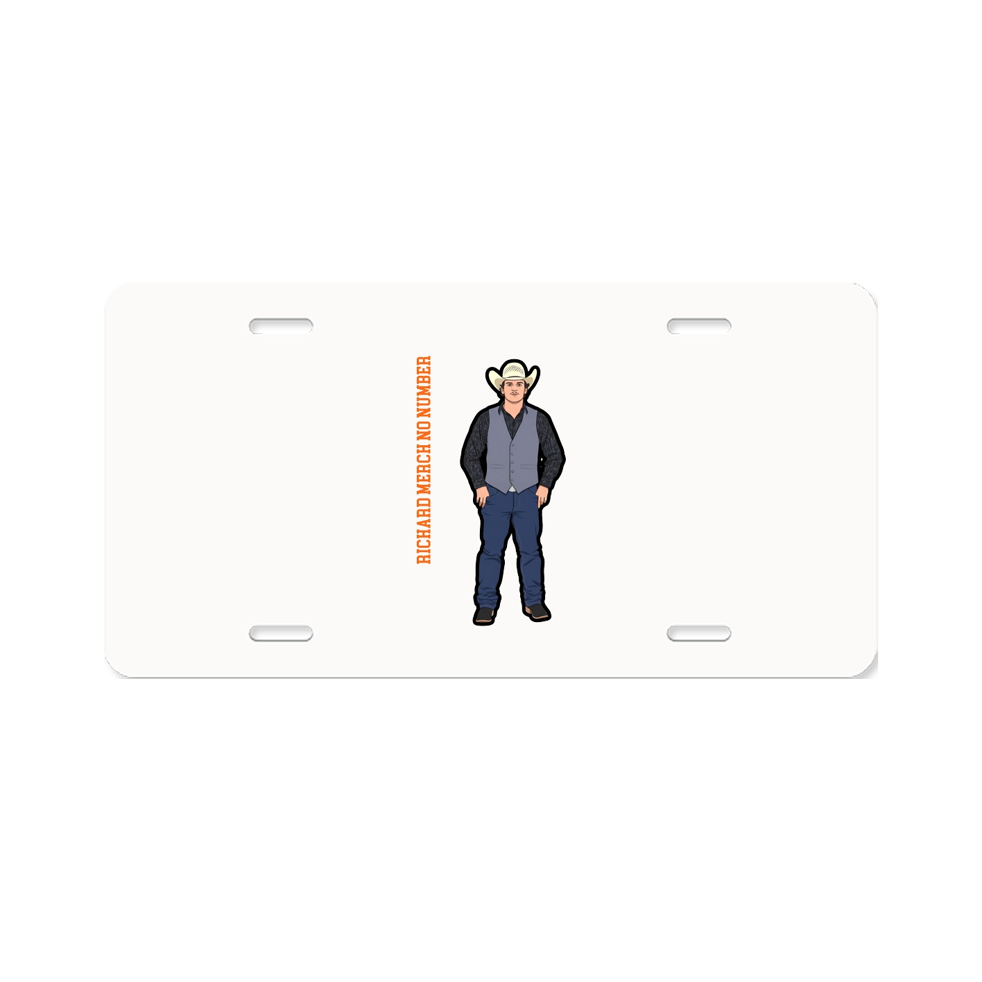 License Plate — Name Vertical in Classic
