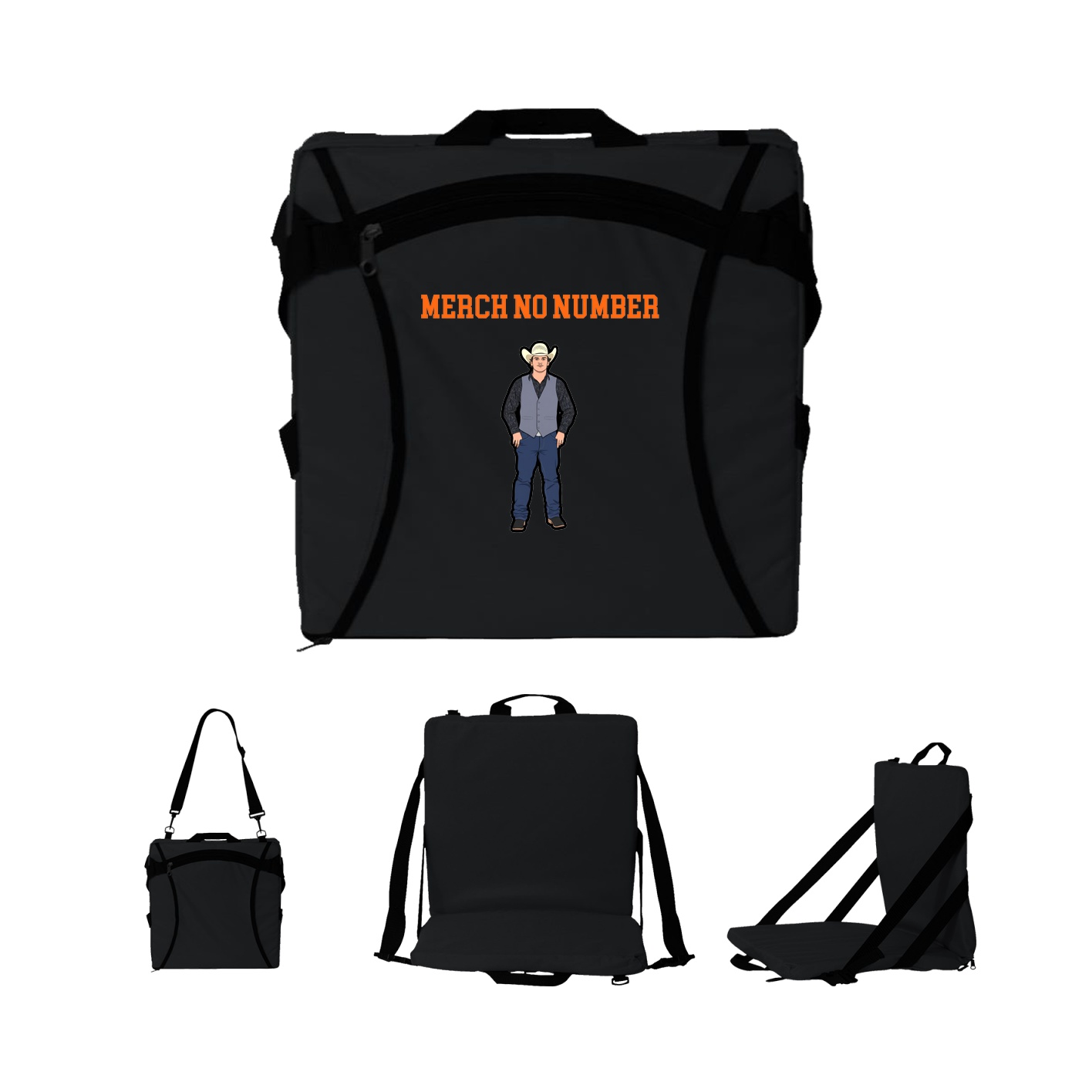 Folding Stadium Seat — Shirsey in Black