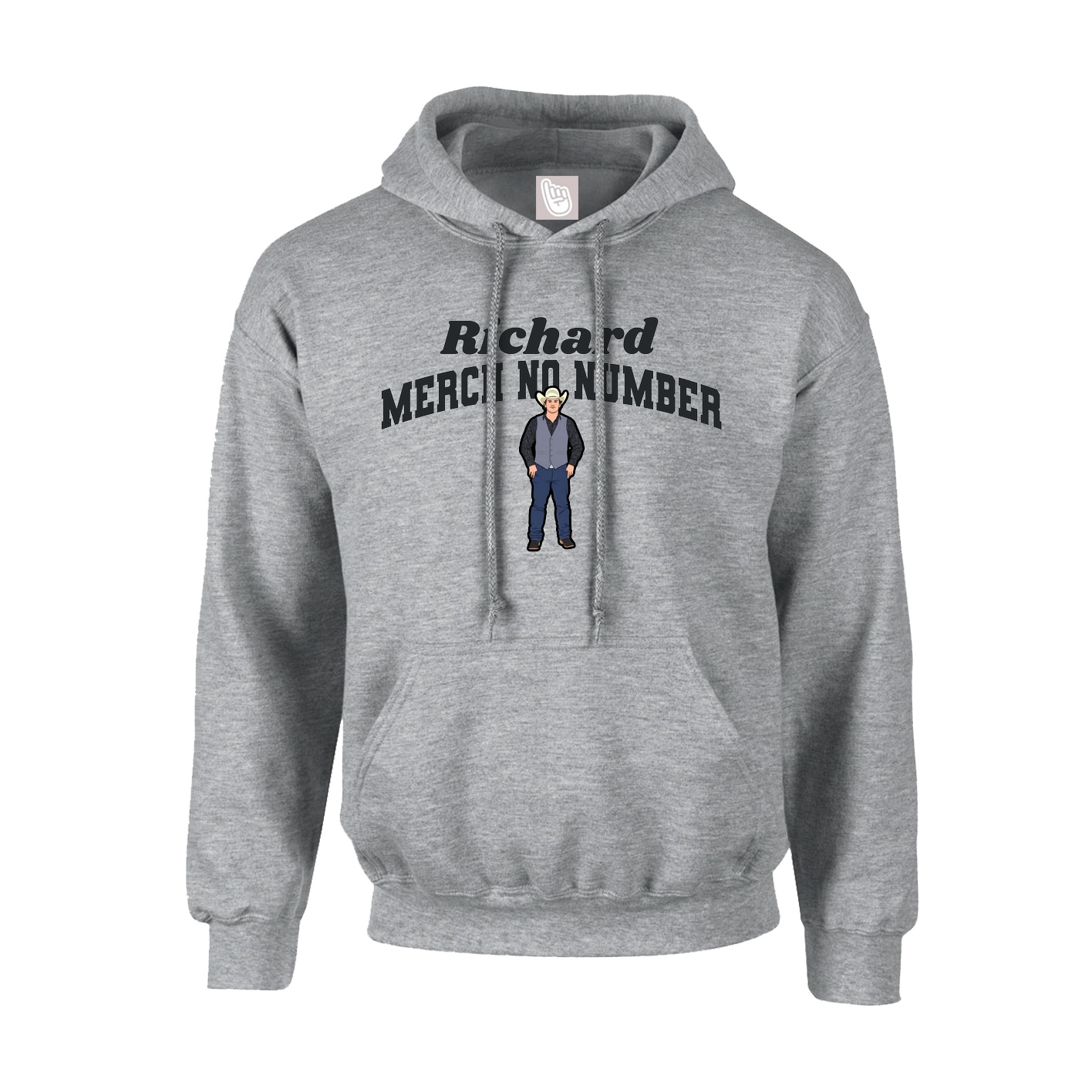 Youth Hoodie — Signature Arch in Grey