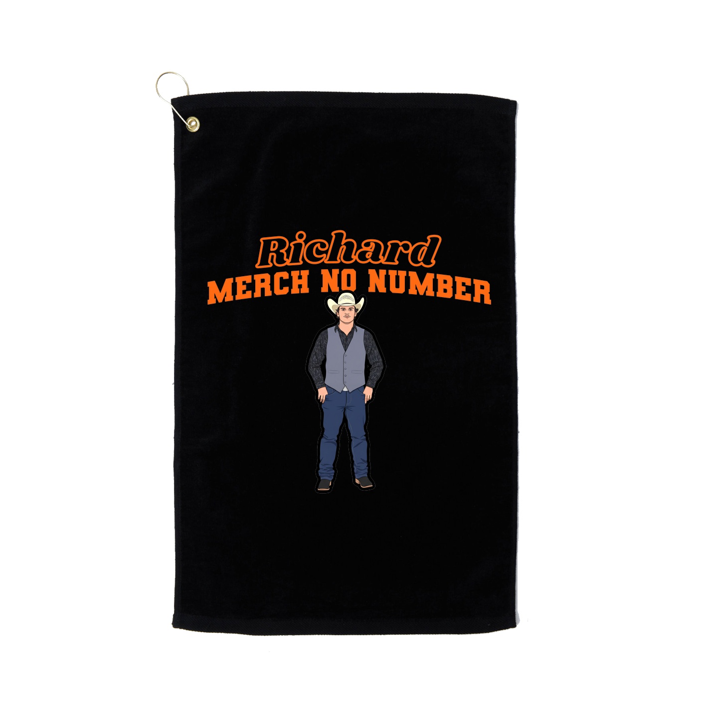 Golf Towel — Name Arch in Black