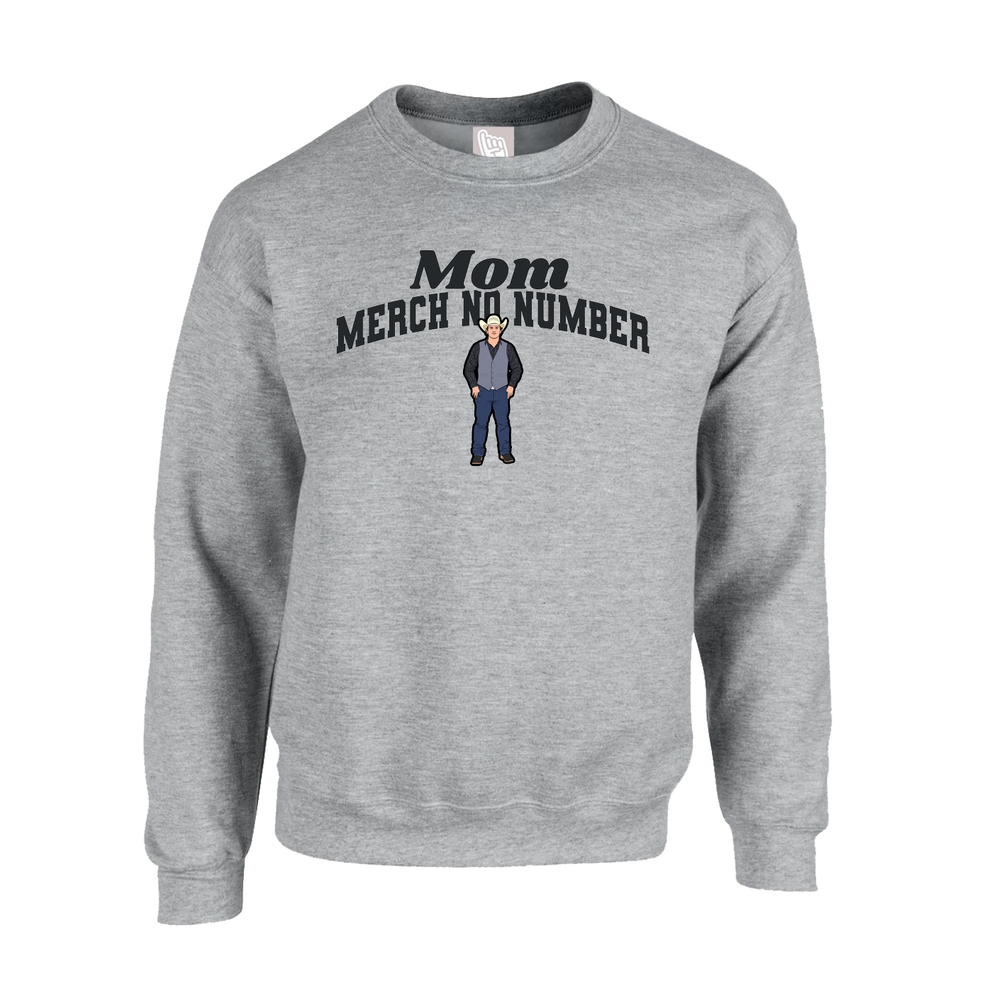 Fleece Crew — Signature Arch in Grey