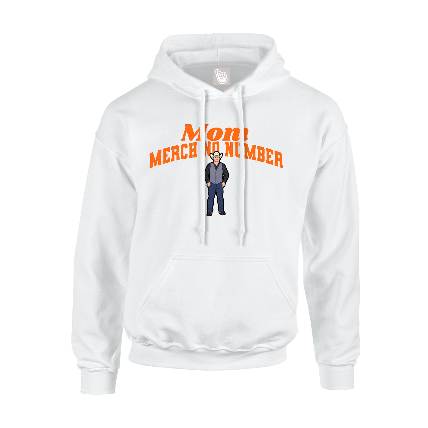 Youth Hoodie — Signature Arch in White
