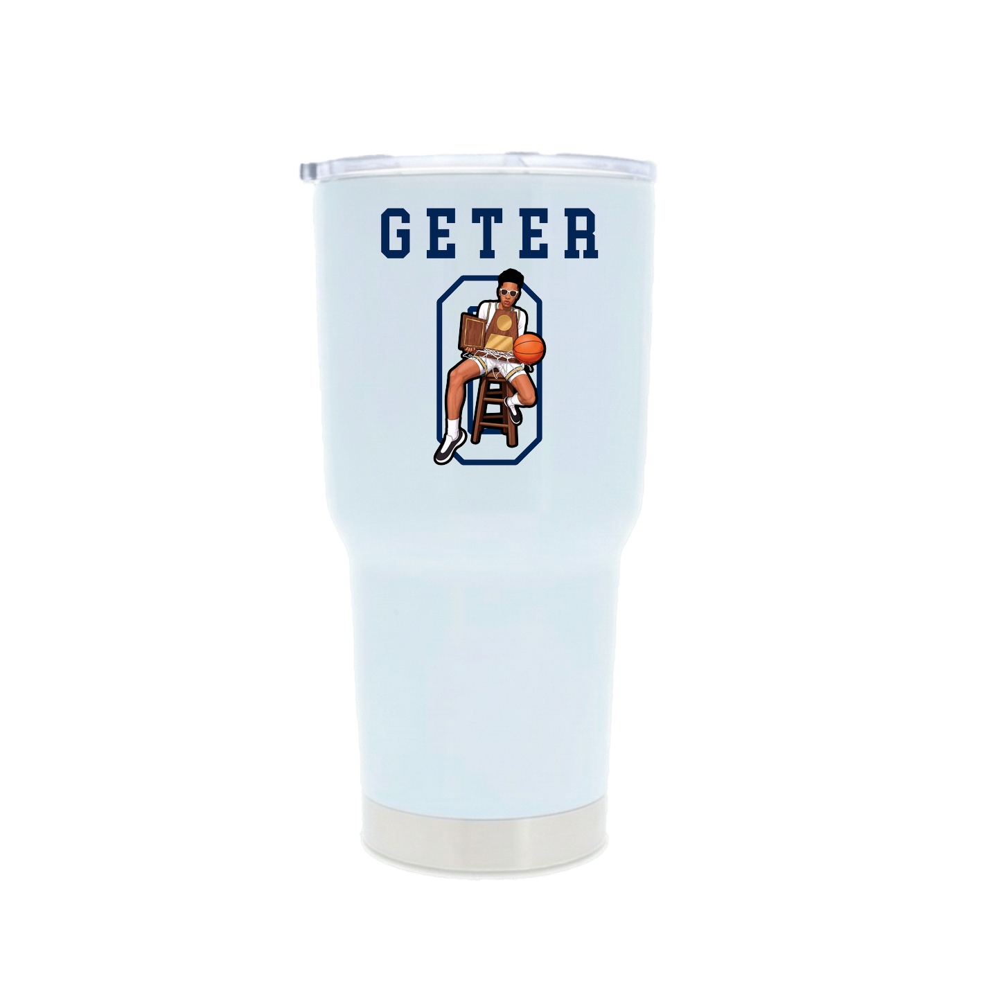 30oz Stainless Steel Tumbler — Shirsey in White