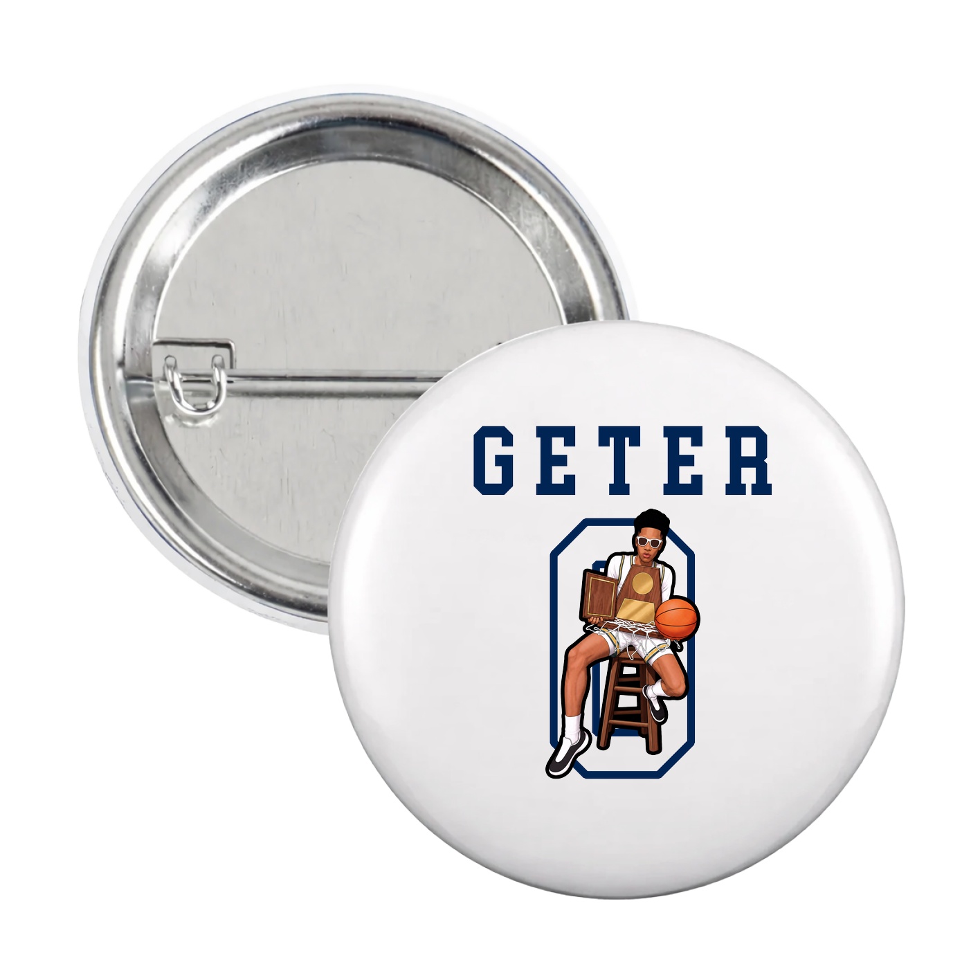 Game Day Button — Shirsey in White