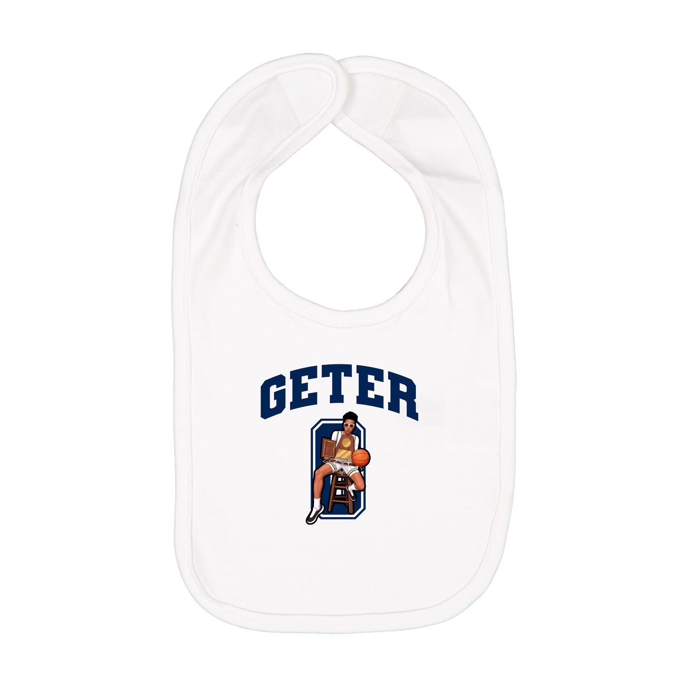 Infant Bib — Number in White