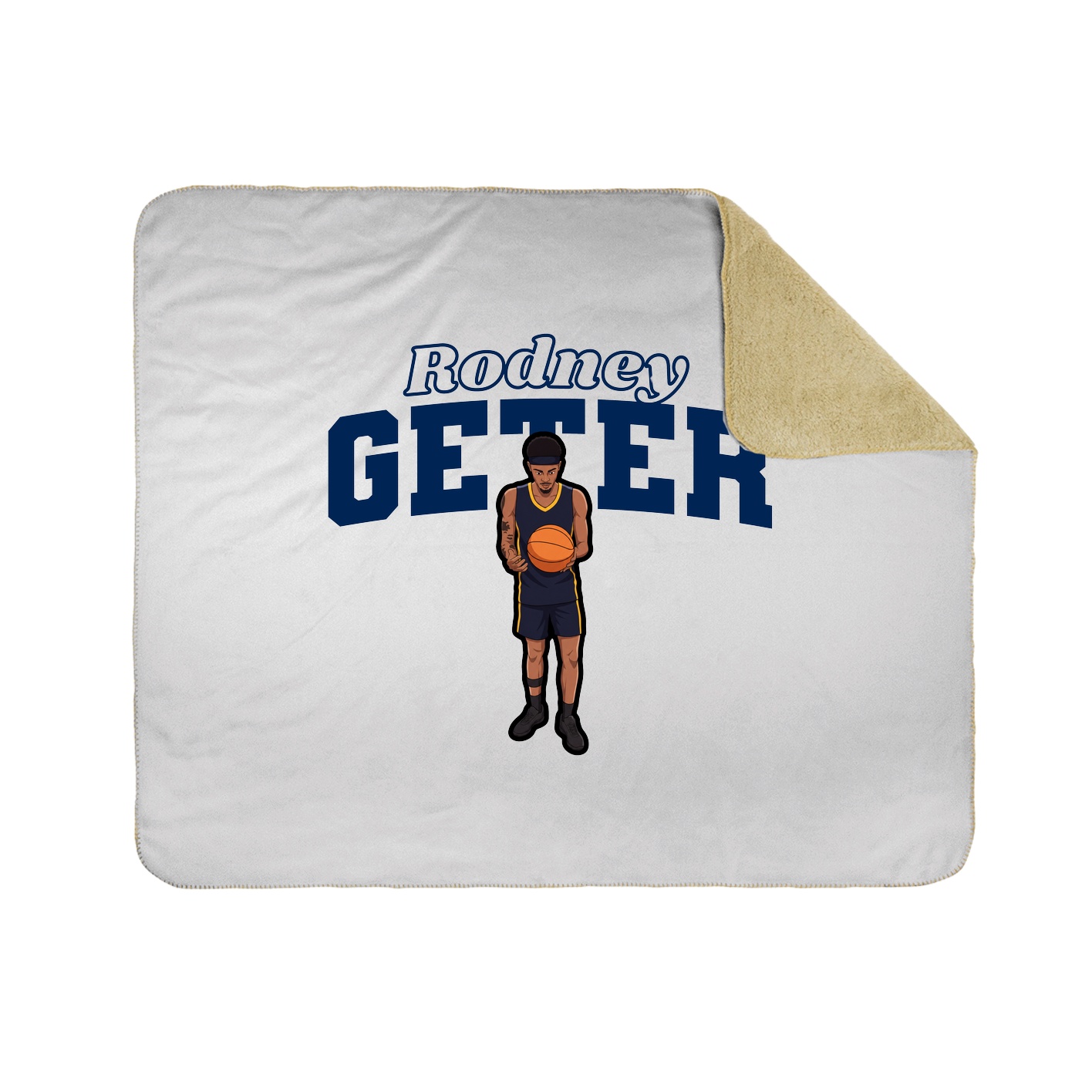 Throw Blanket — Name Arch in White