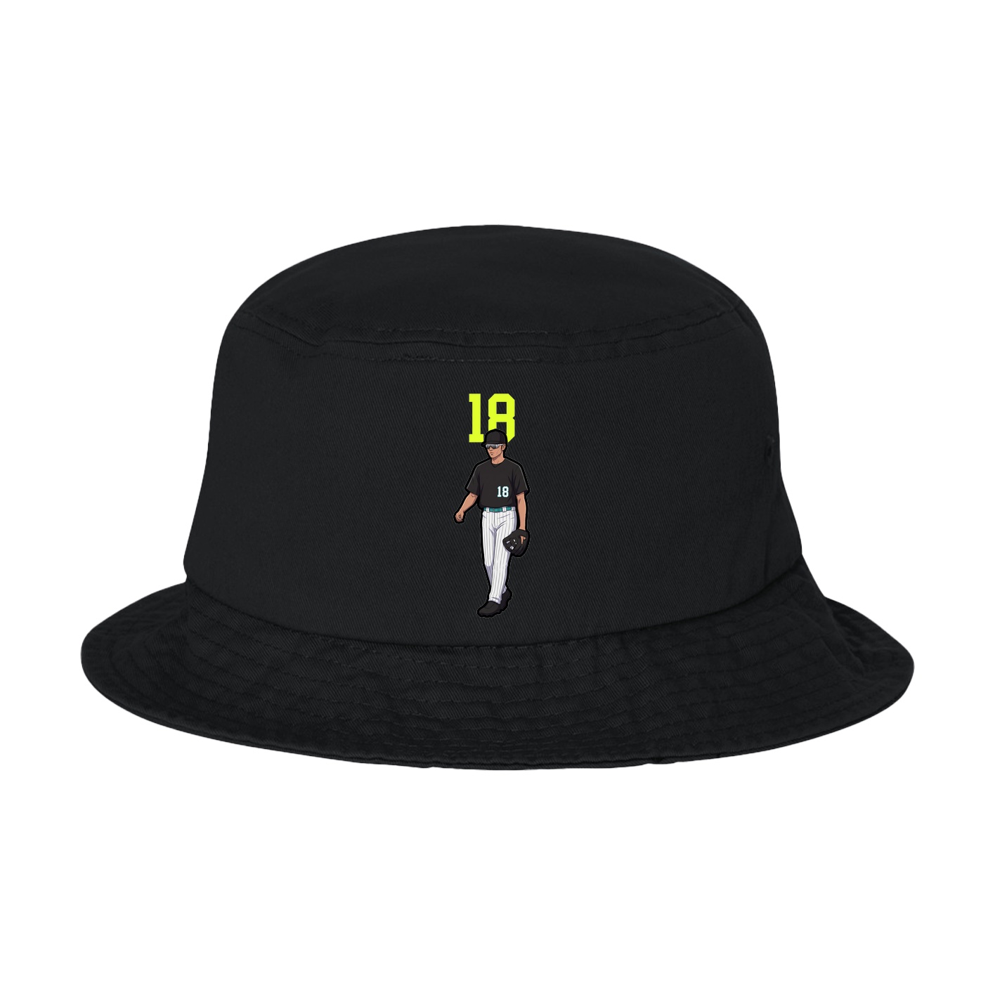 Bucket Cap — Number Top in Black