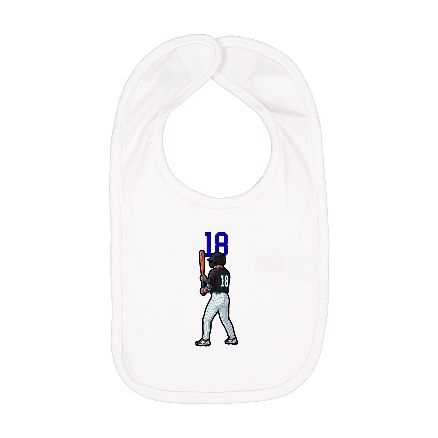 Infant Bib — Number Top in White