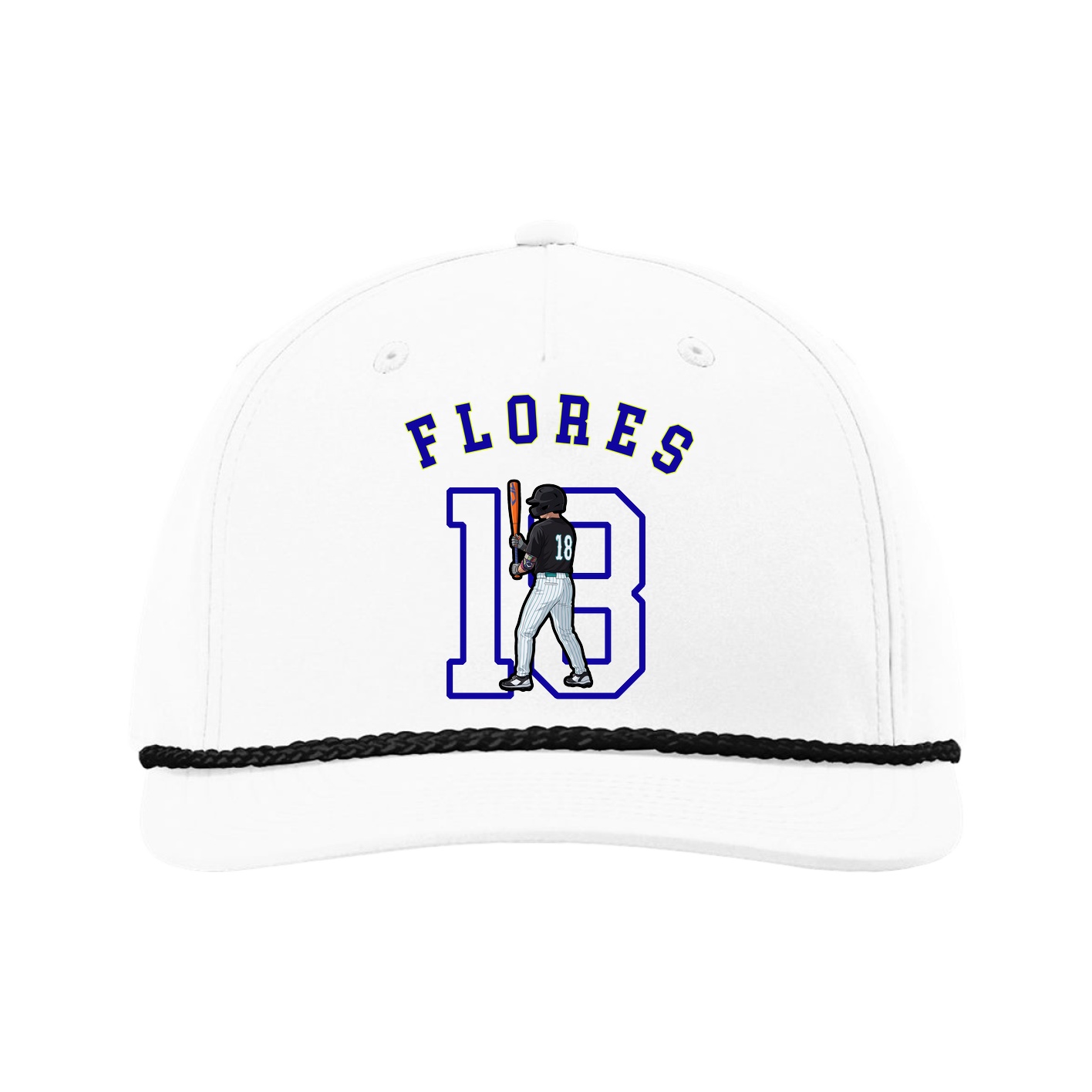 Five-Panel Classic Rope Cap — Shirsey Arch in White
