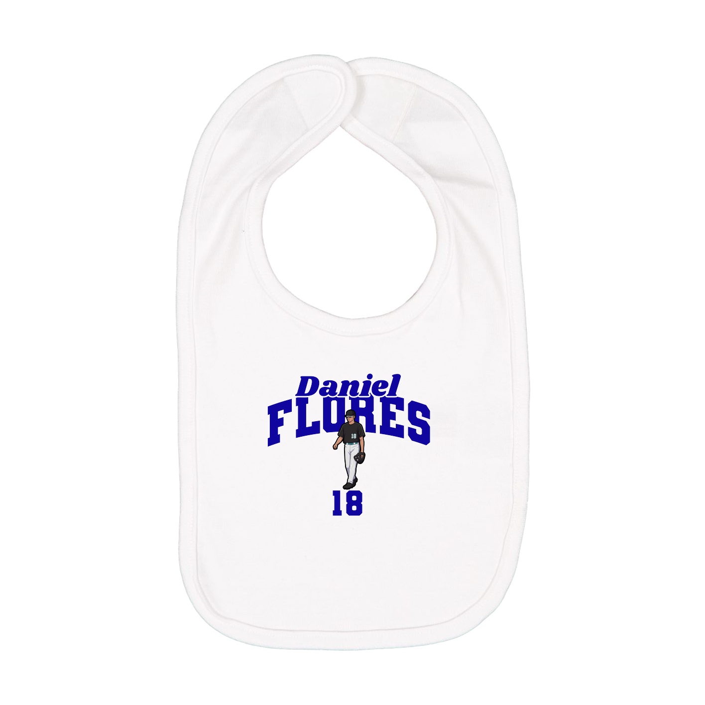 Infant Bib — Signature Arch in White