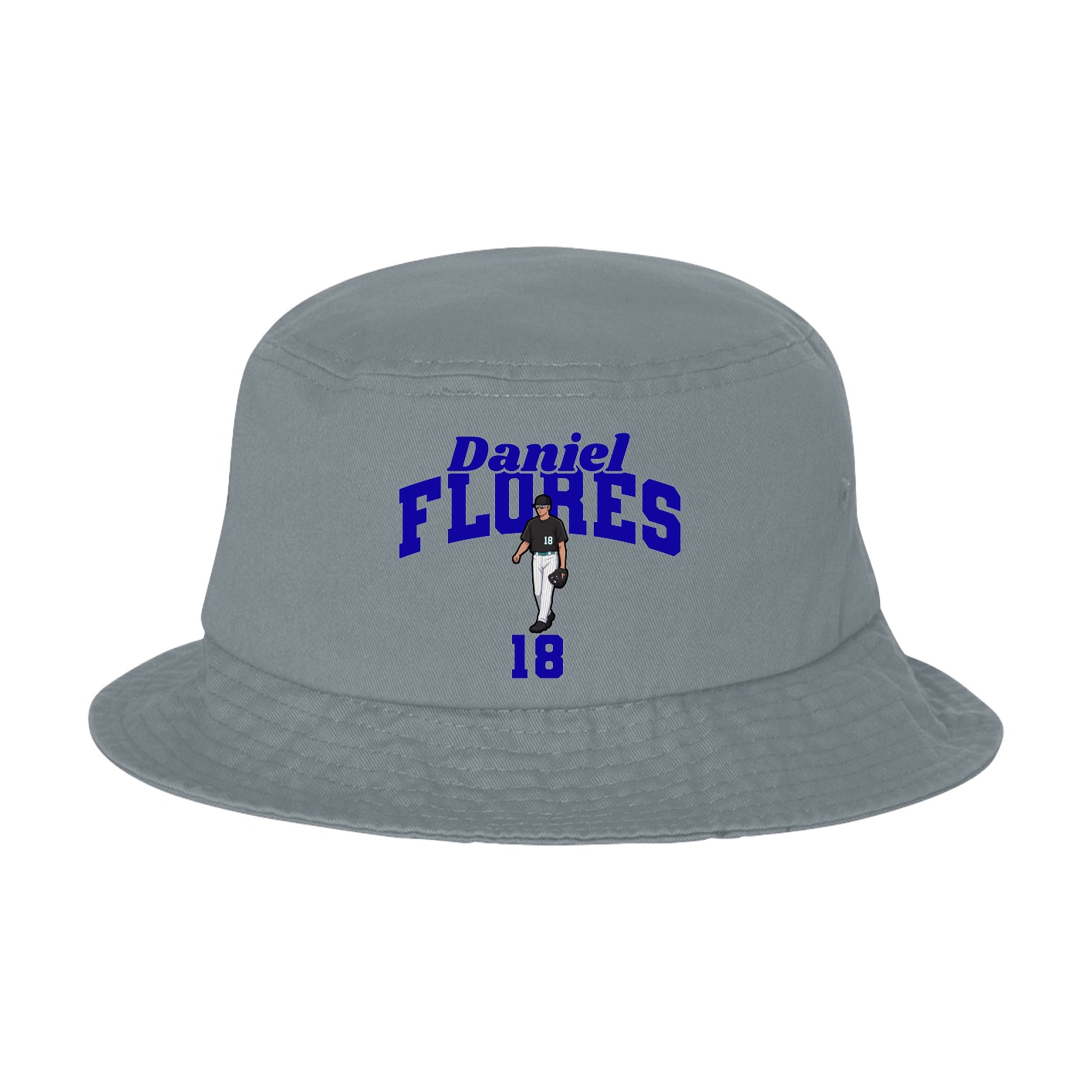 Bucket Cap — Signature Arch in Grey