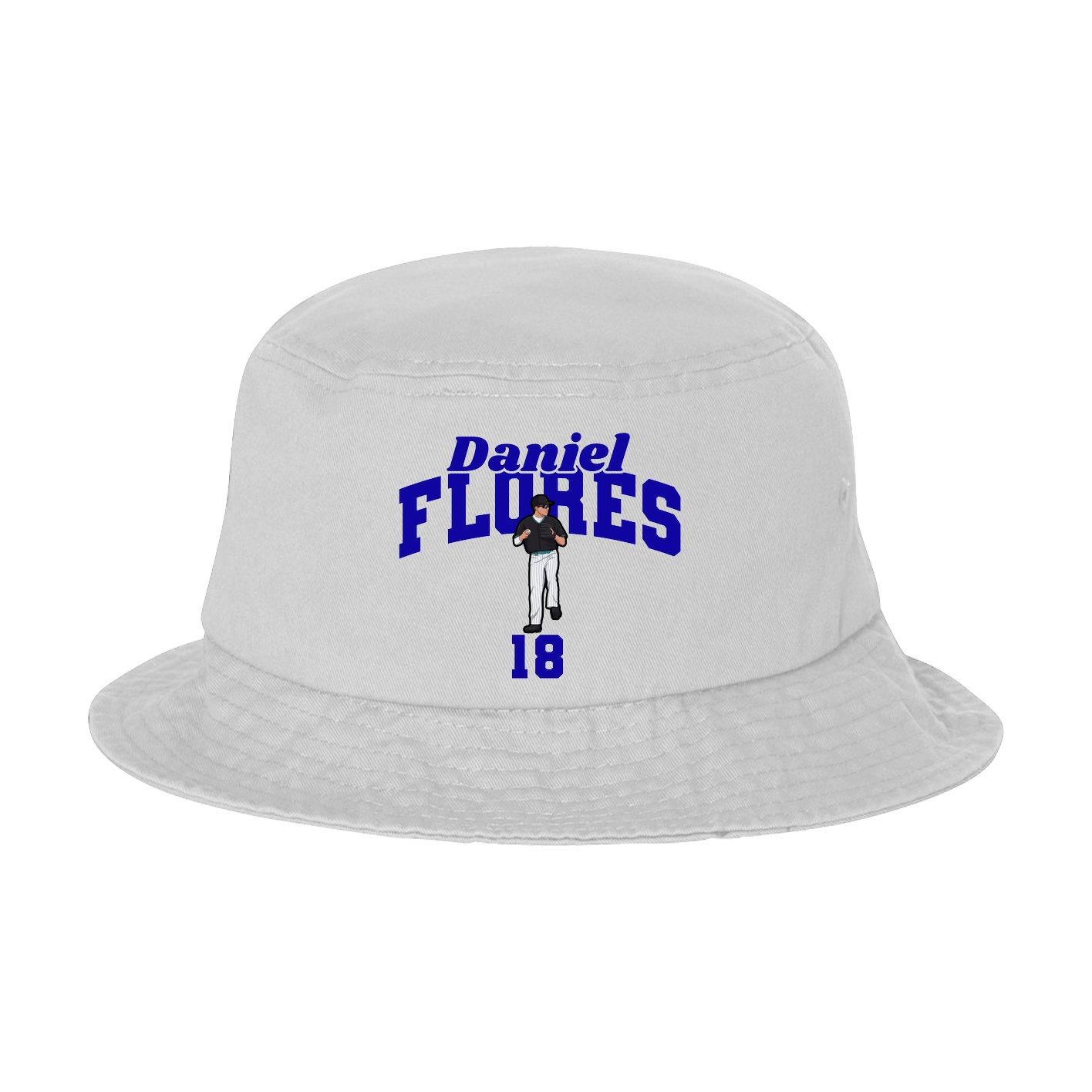 Bucket Cap — Signature Arch in White