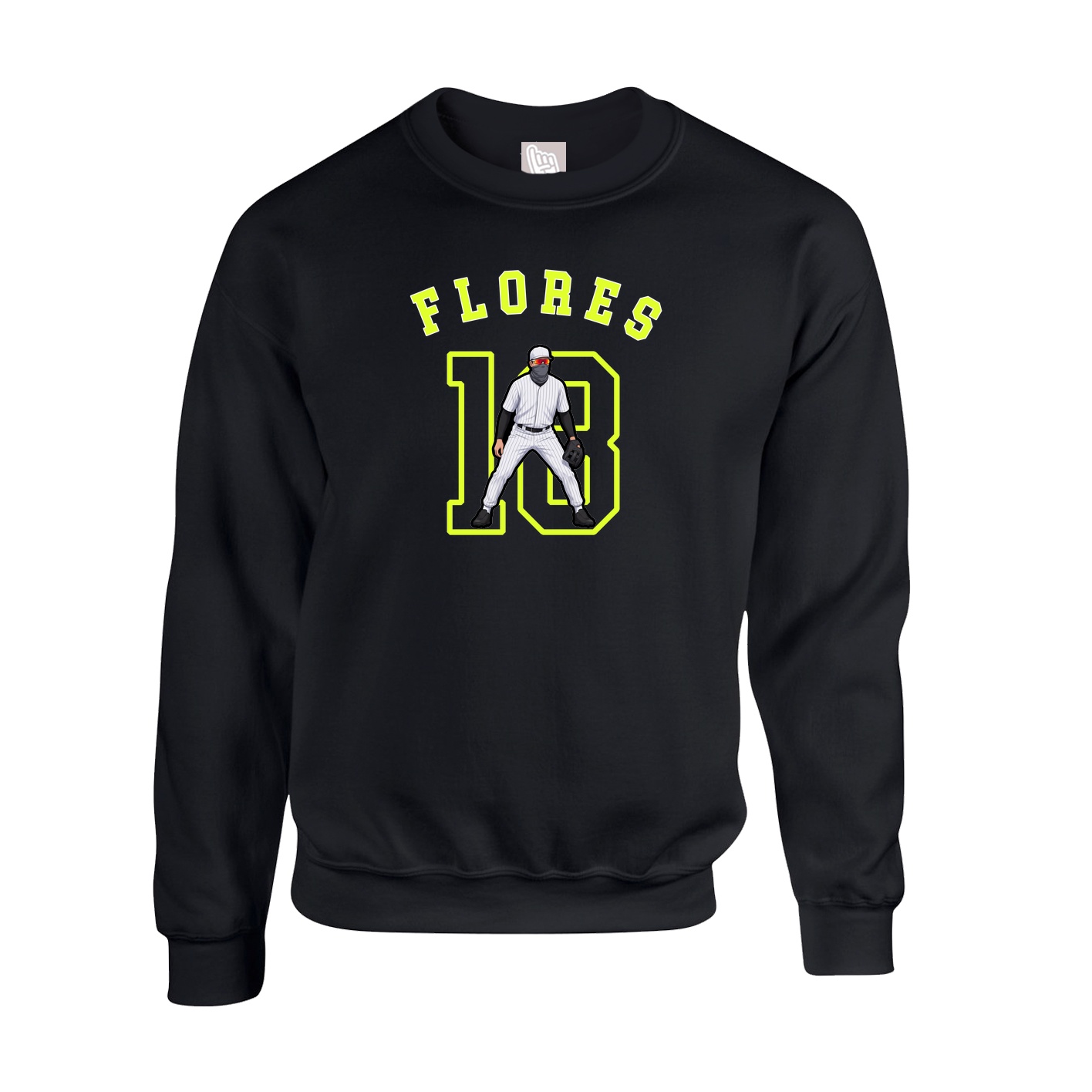 Fleece Crew — Shirsey Arch in Black