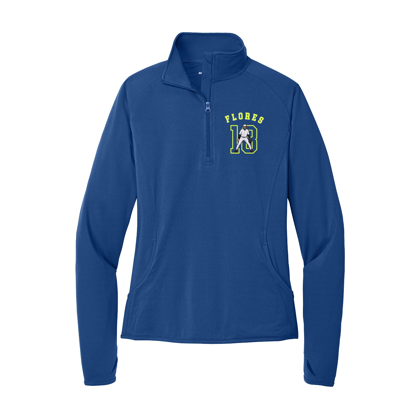 Women's Q-Zip Pullover — Shirsey Arch in Royal