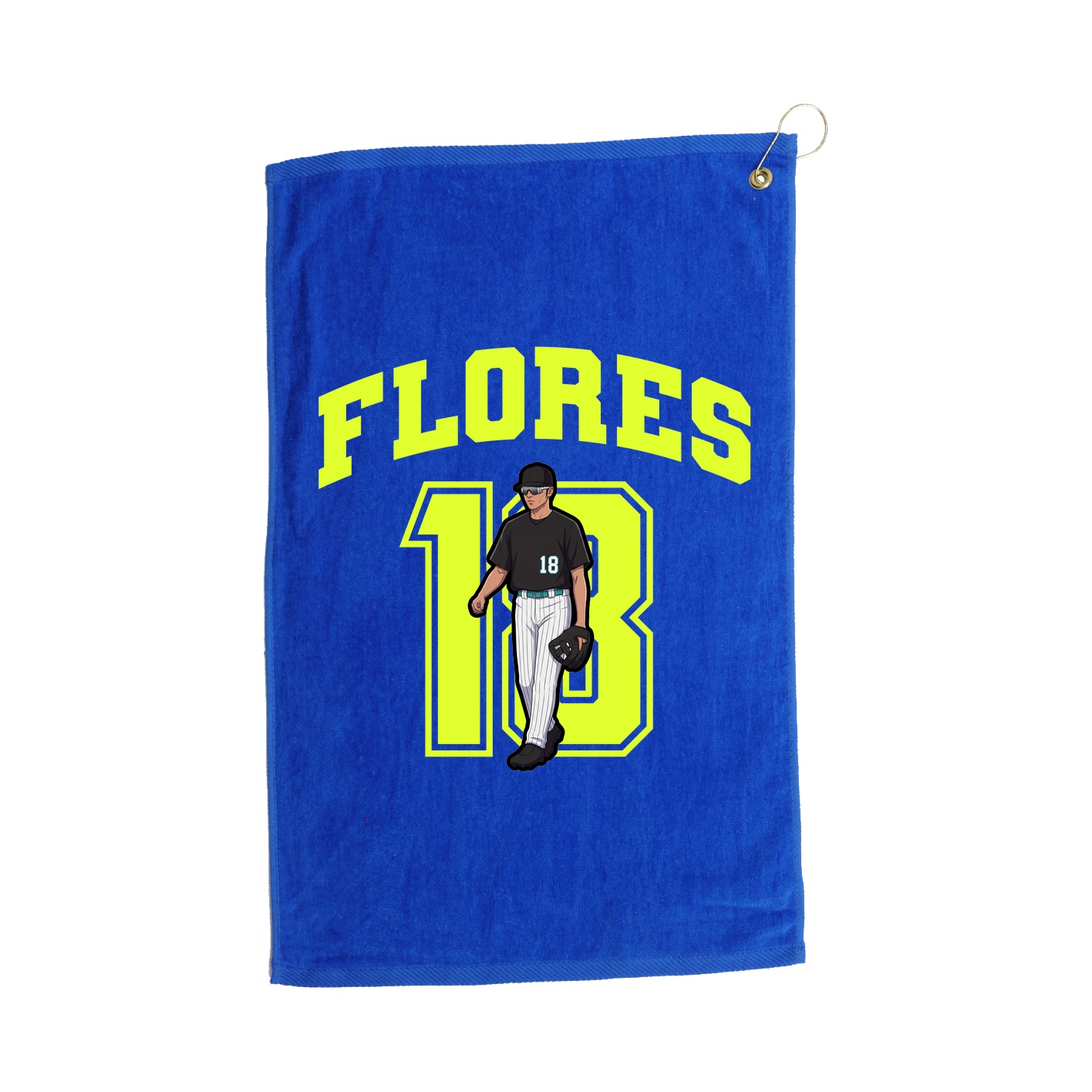 Golf Towel — Number in Royal
