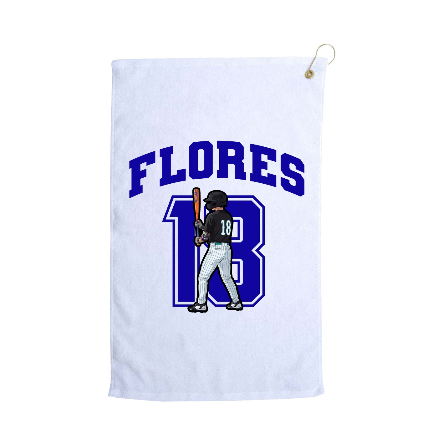 Golf Towel — Number in White