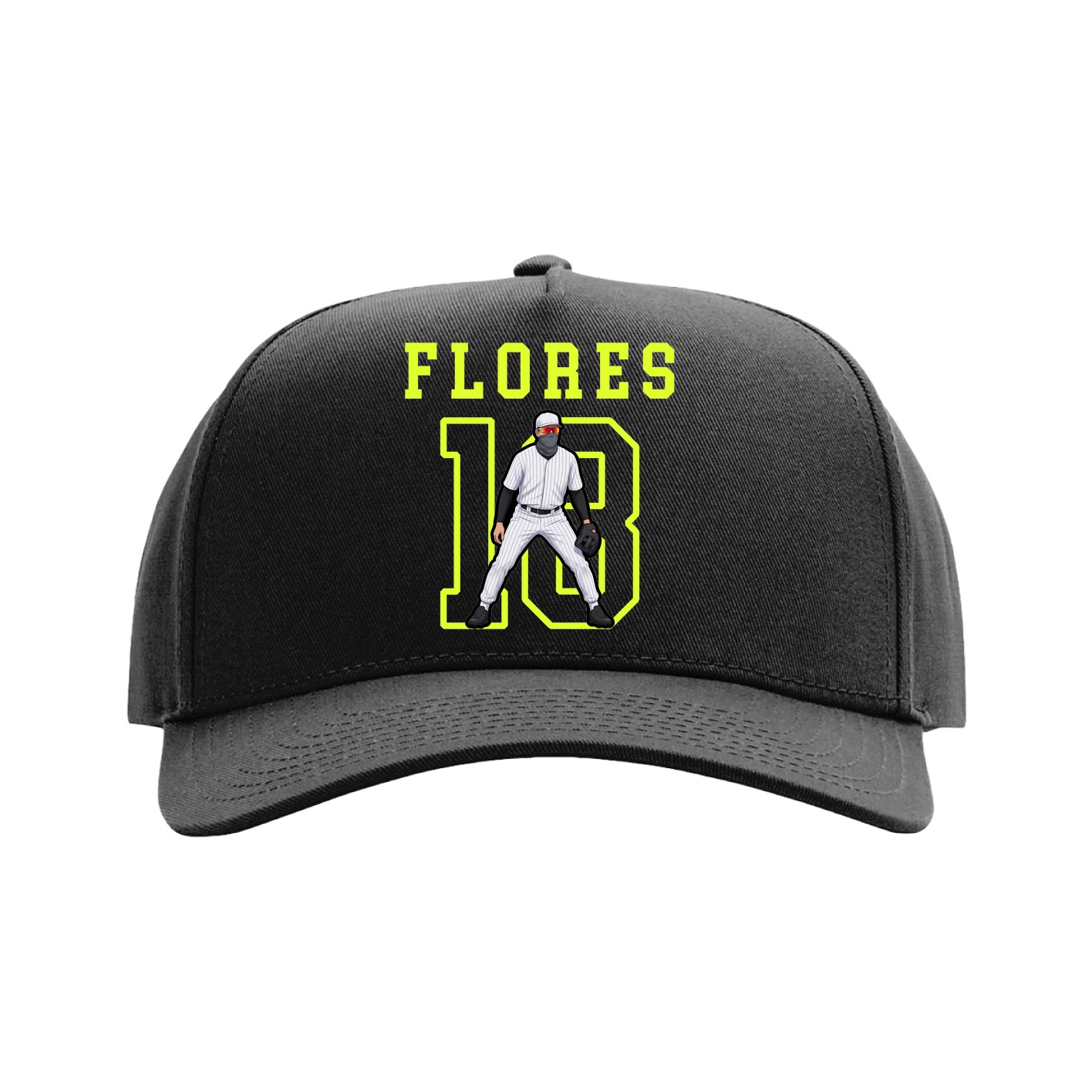 Full Fabric Five-Panel Champ Cap — Shirsey in Black
