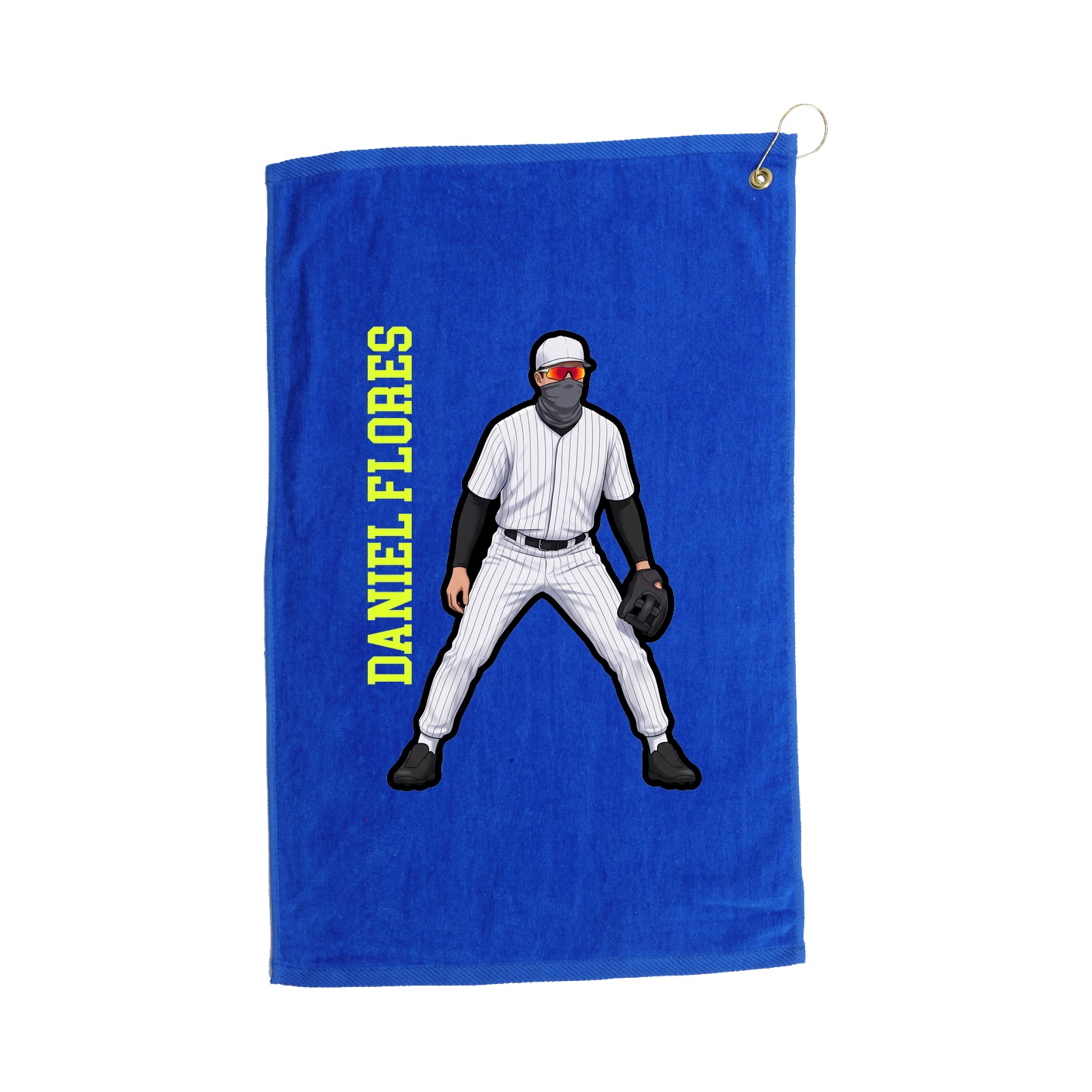Golf Towel — Name Vertical in Royal