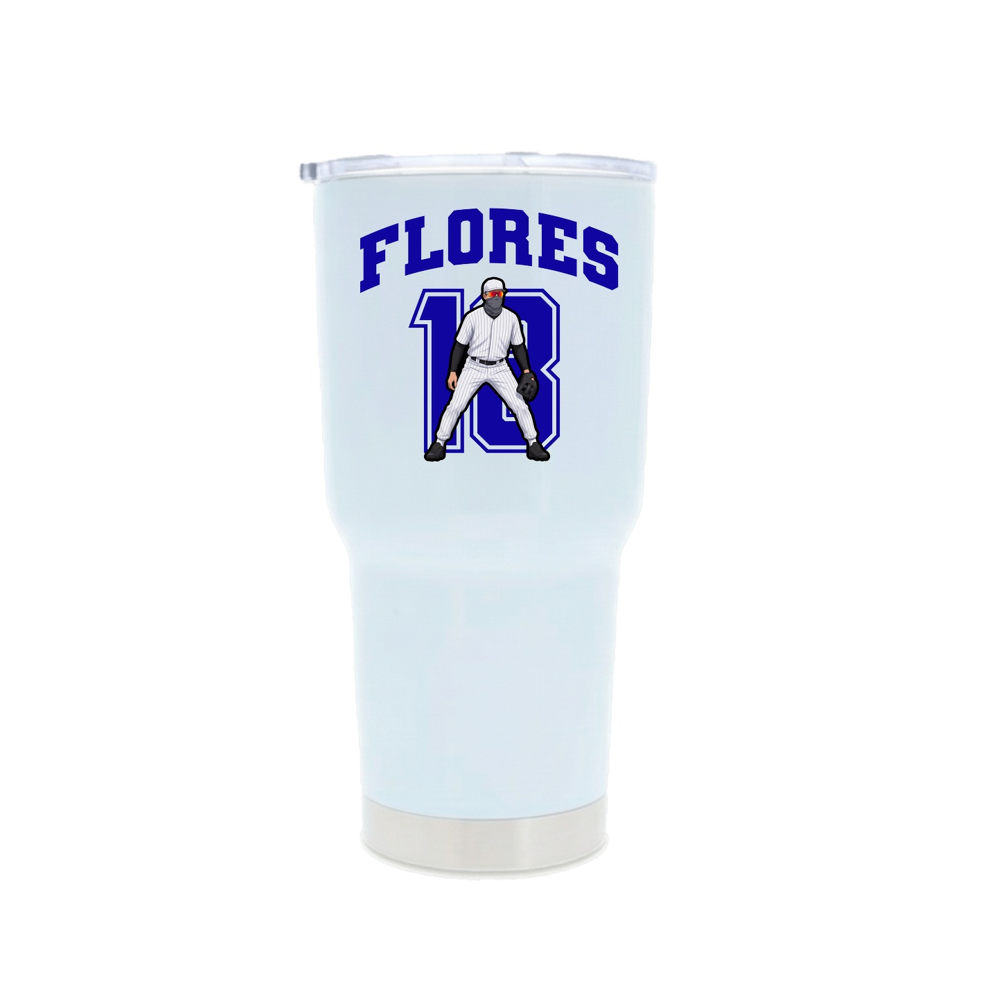 30oz Stainless Steel Tumbler — Number in White