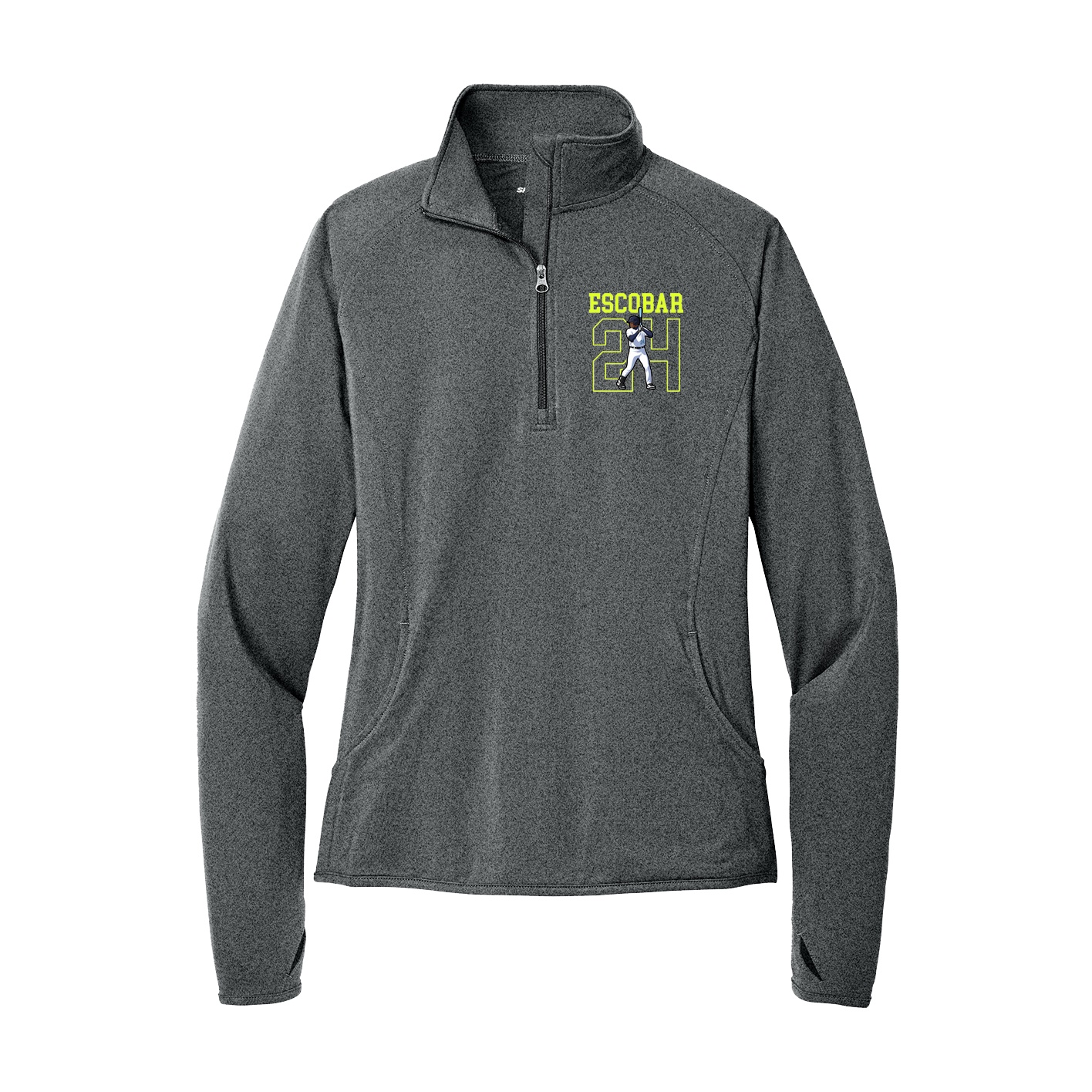 Women's Q-Zip Pullover — Shirsey in Grey