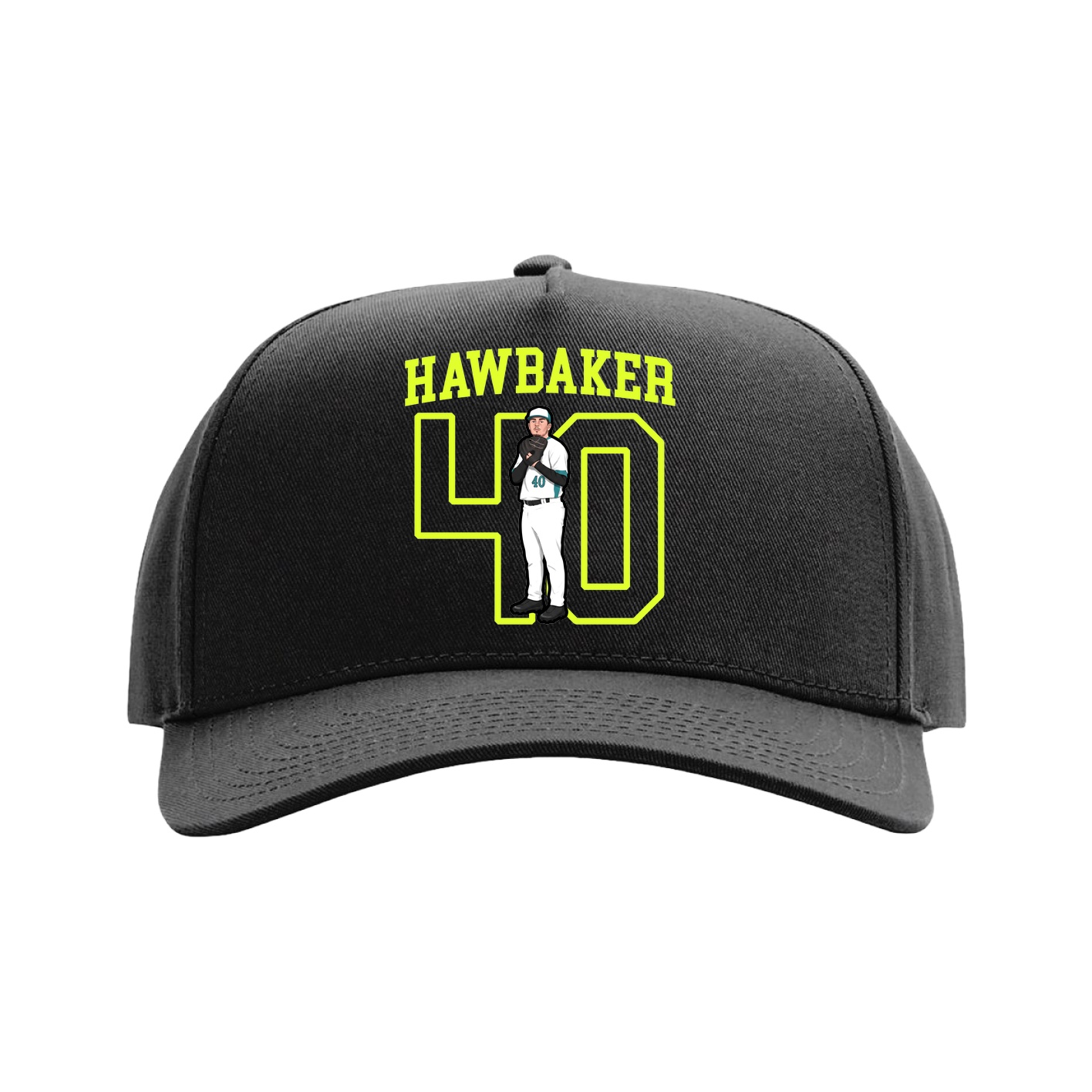 Full Fabric Five-Panel Champ Cap — Shirsey in Black