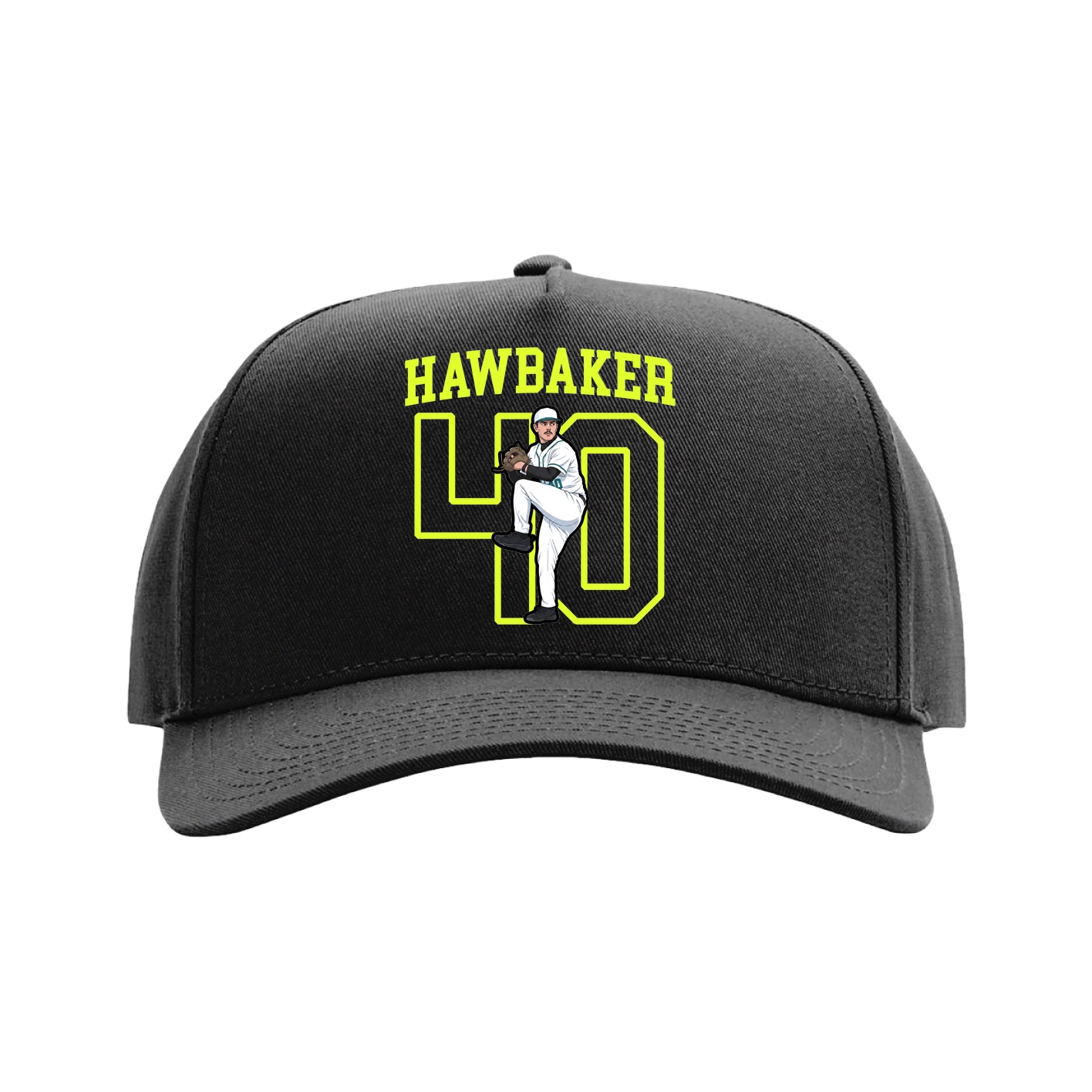 Full Fabric Five-Panel Champ Cap — Shirsey in Black