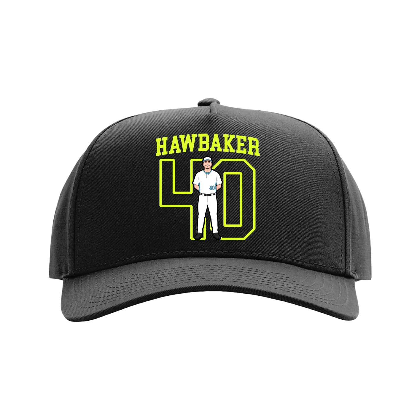 Full Fabric Five-Panel Champ Cap — Shirsey in Black