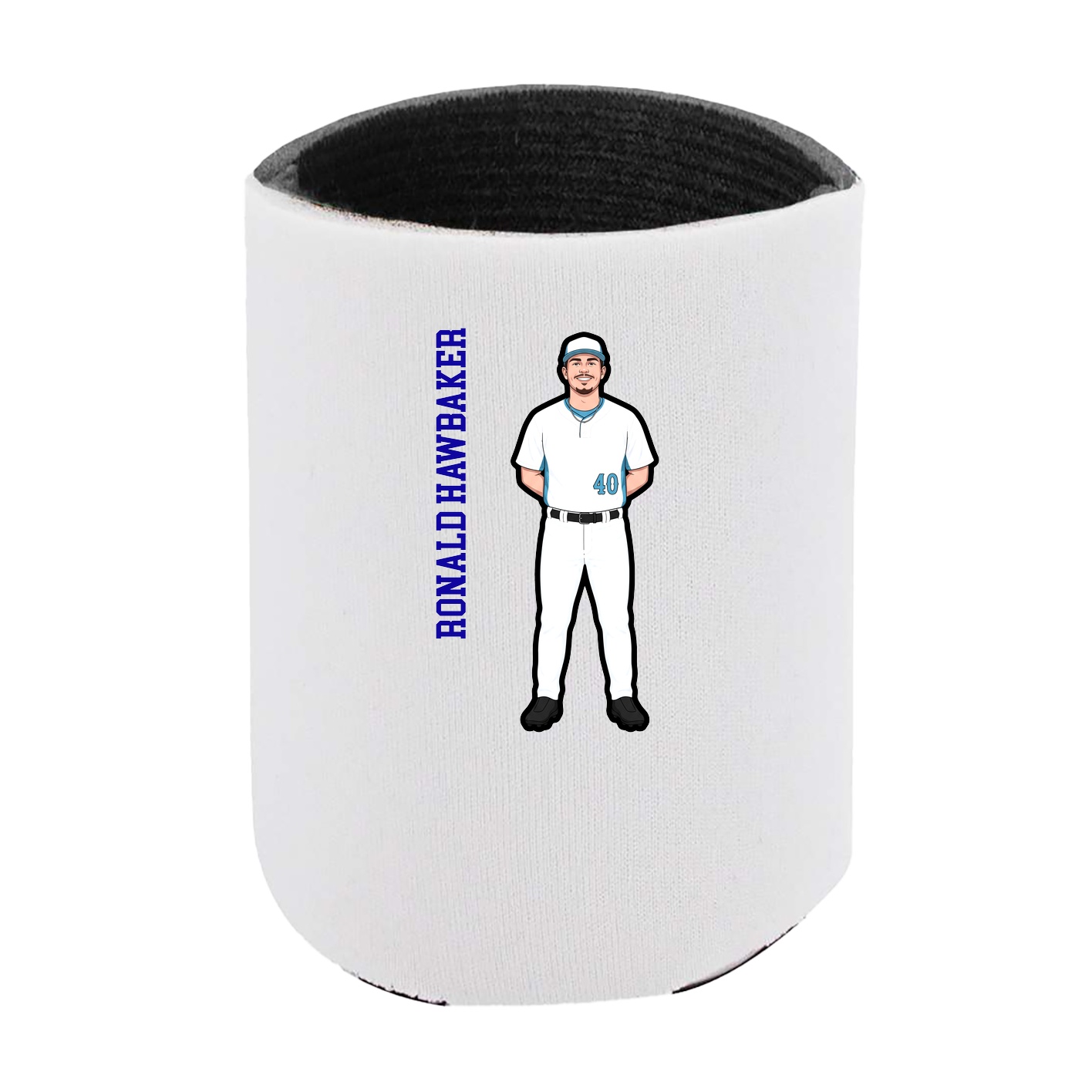Can Holder — Name Vertical in White