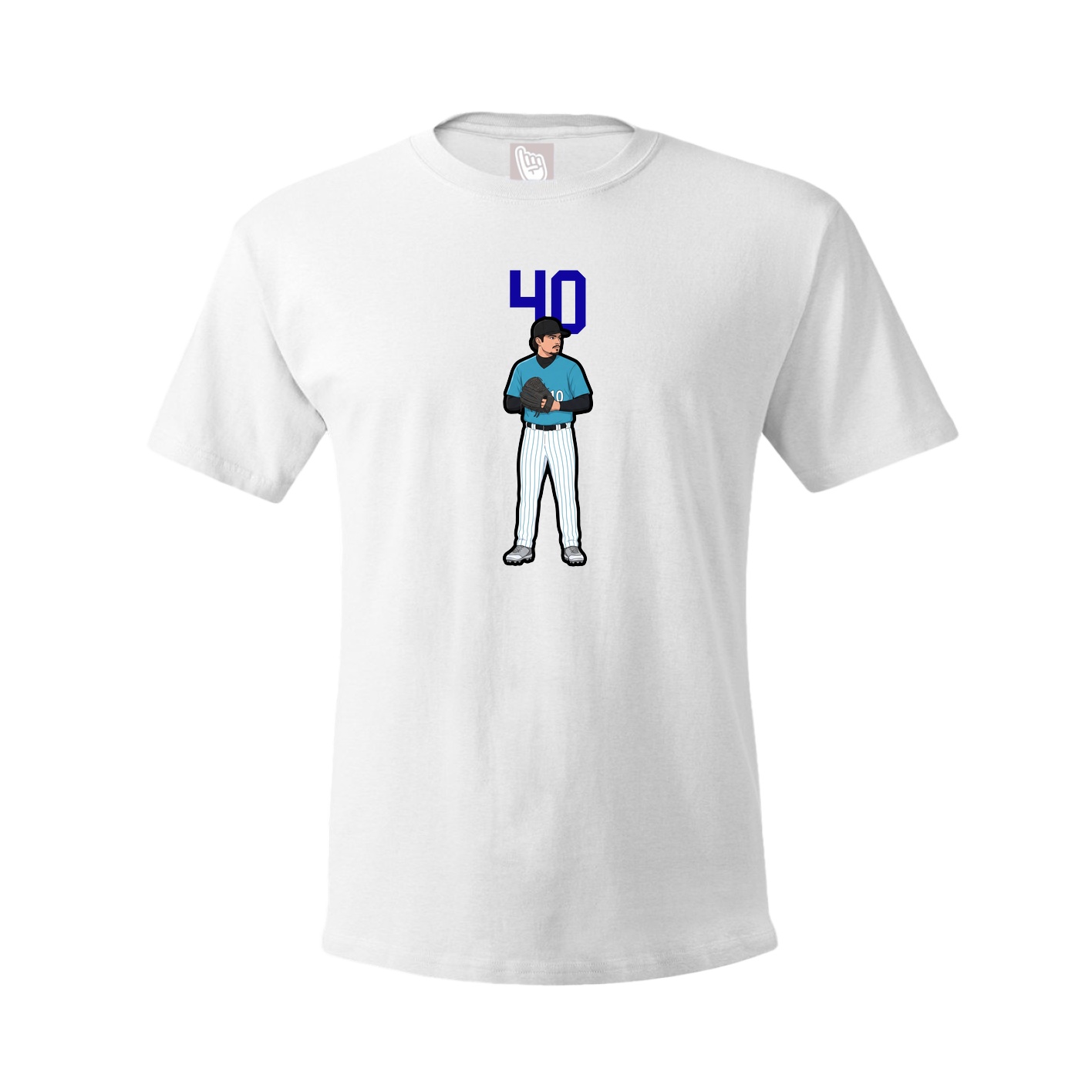 Youth Tee — Number Top in White