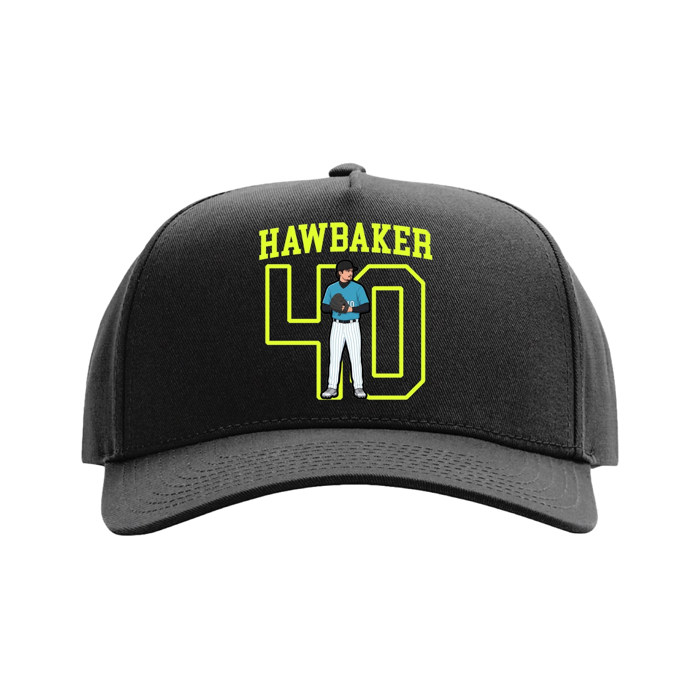 Full Fabric Five-Panel Champ Cap — Shirsey in Black