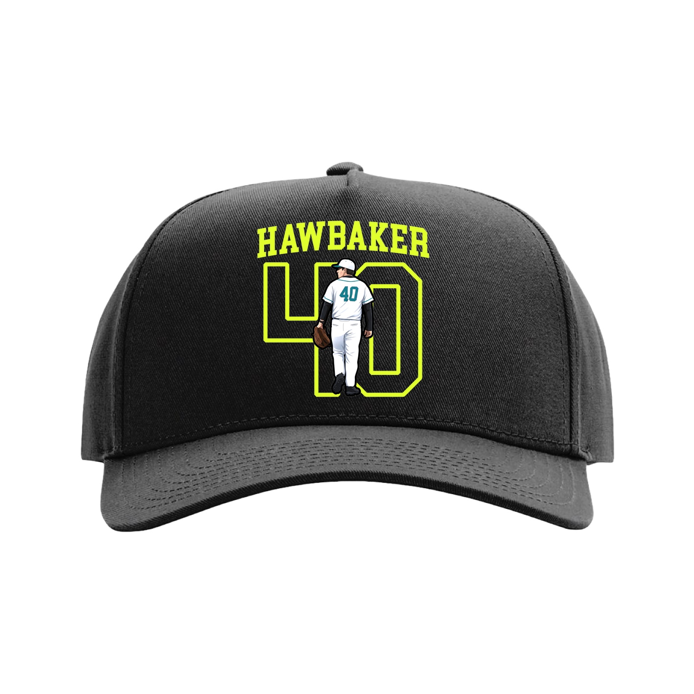 Full Fabric Five-Panel Champ Cap — Shirsey in Black