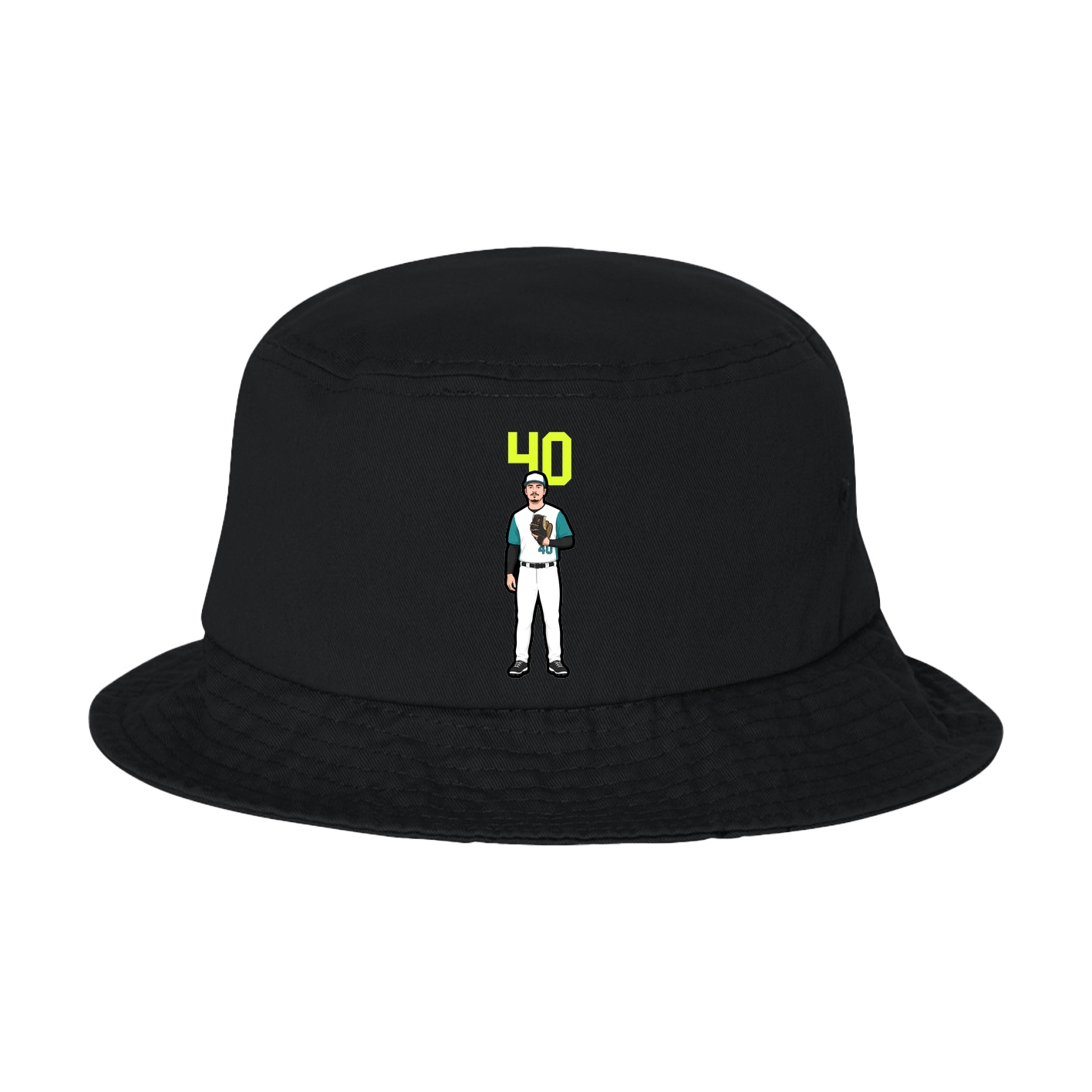 Bucket Cap — Number Top in Black