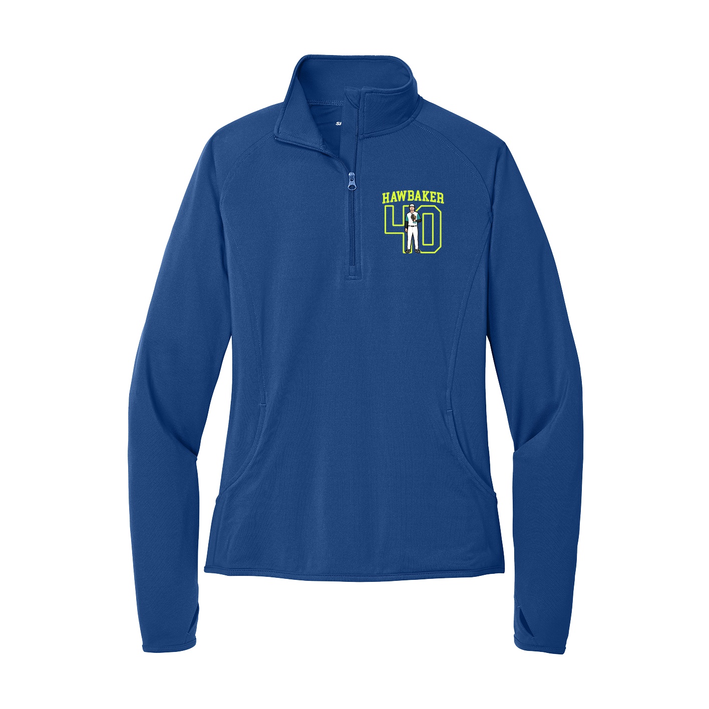 Women's Q-Zip Pullover — Shirsey in Royal