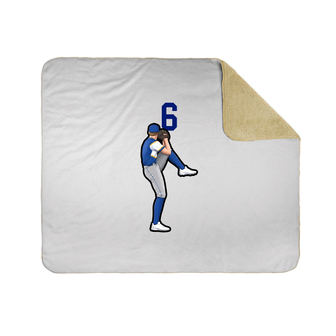 Throw Blanket — Number Top in White