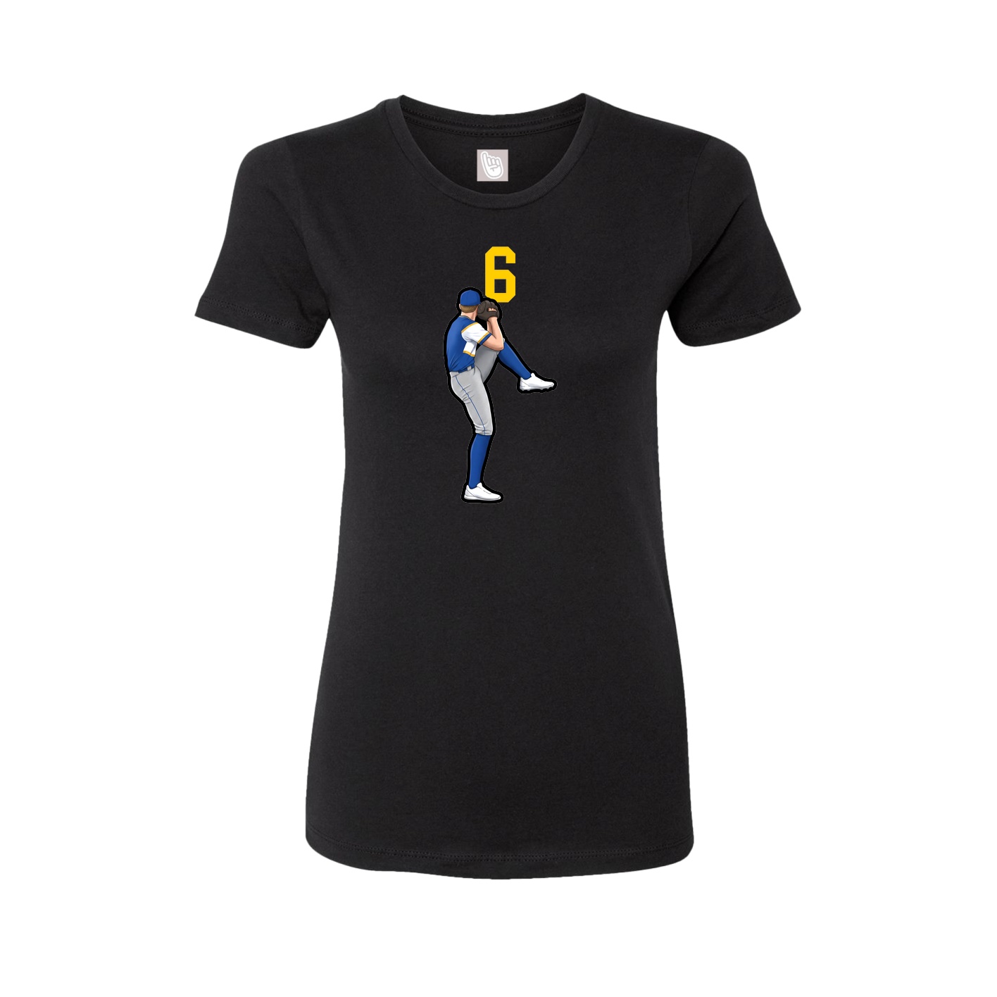 Womens Tee — Number Top in Black