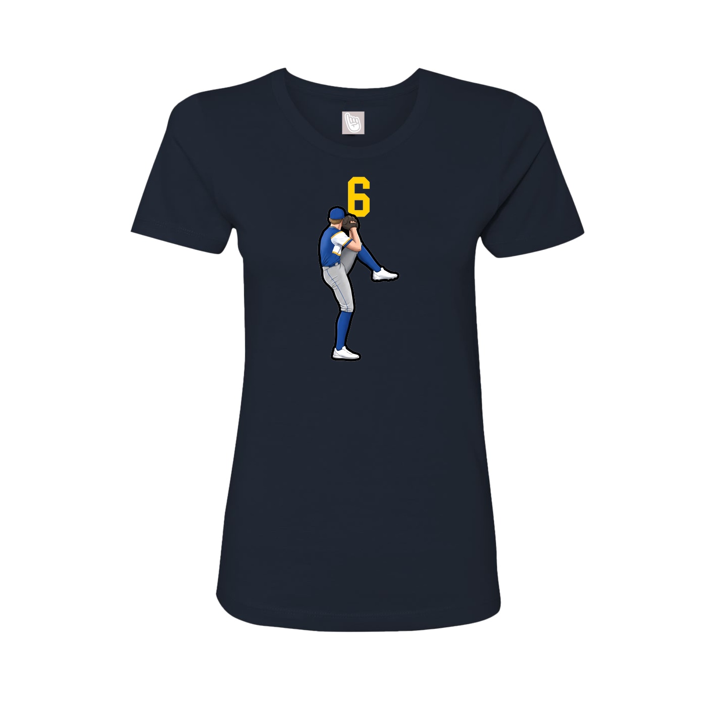 Womens Tee — Number Top in Navy