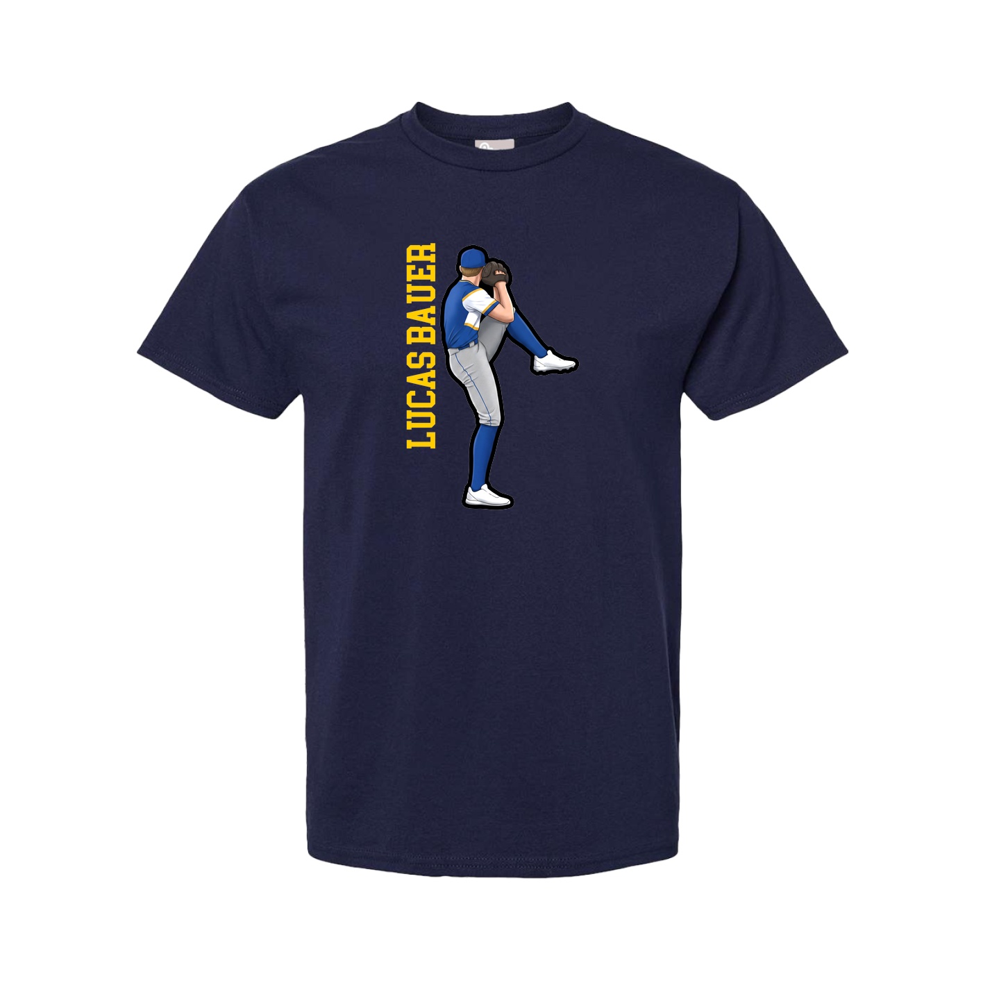 Tee — Name Vertical in Navy